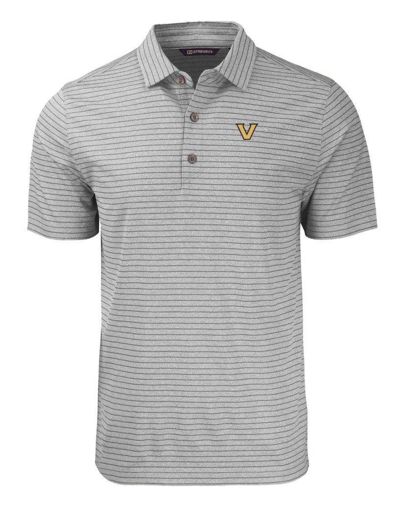 NCAA Vanderbilt Commodores Forge Eco Heather Stripe Stretch Recycled Polo