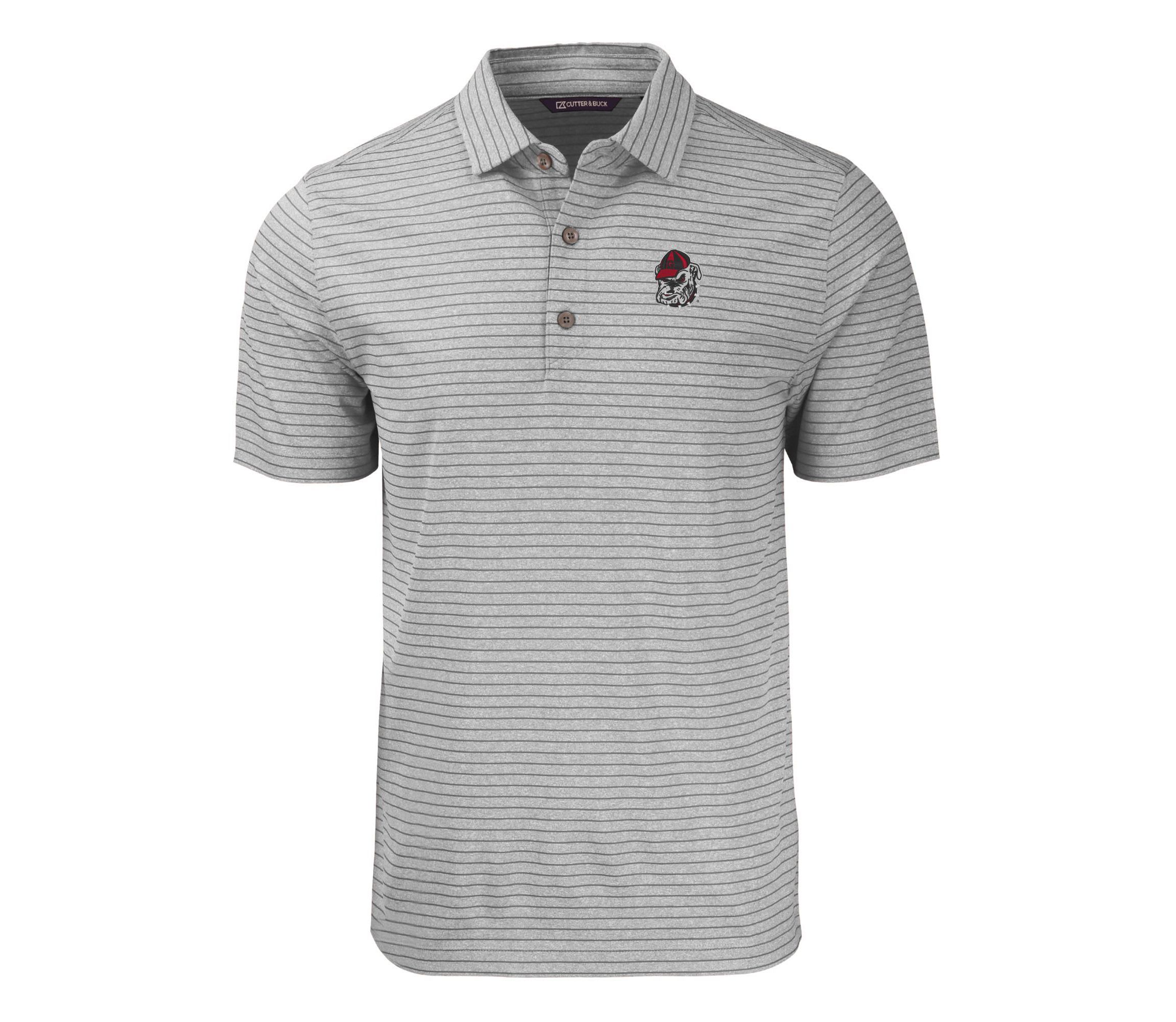 NCAA Georgia Bulldogs Forge Eco Heather Stripe Stretch Recycled Polo