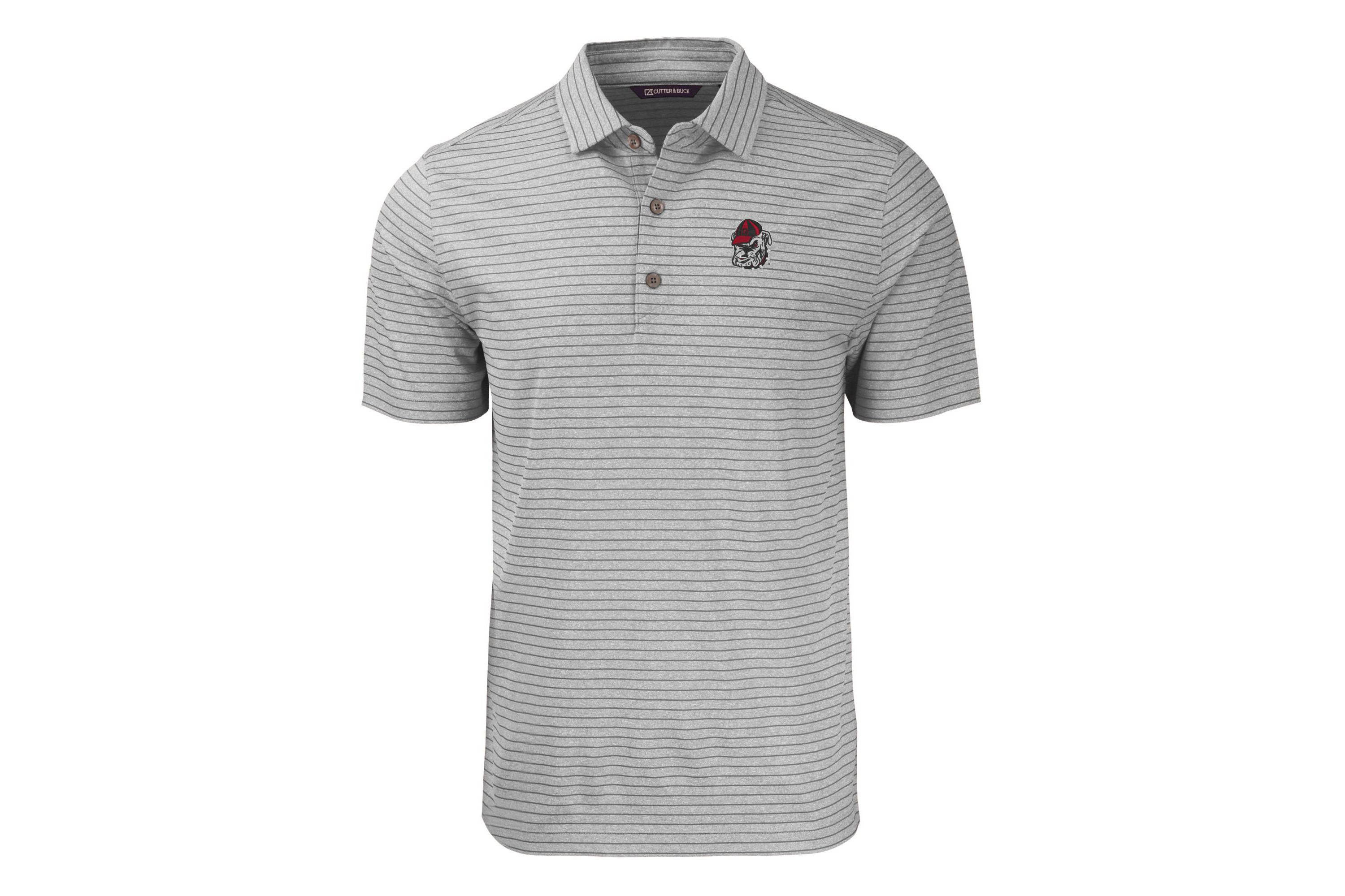 NCAA Georgia Bulldogs Forge Eco Heather Stripe Stretch Recycled Polo