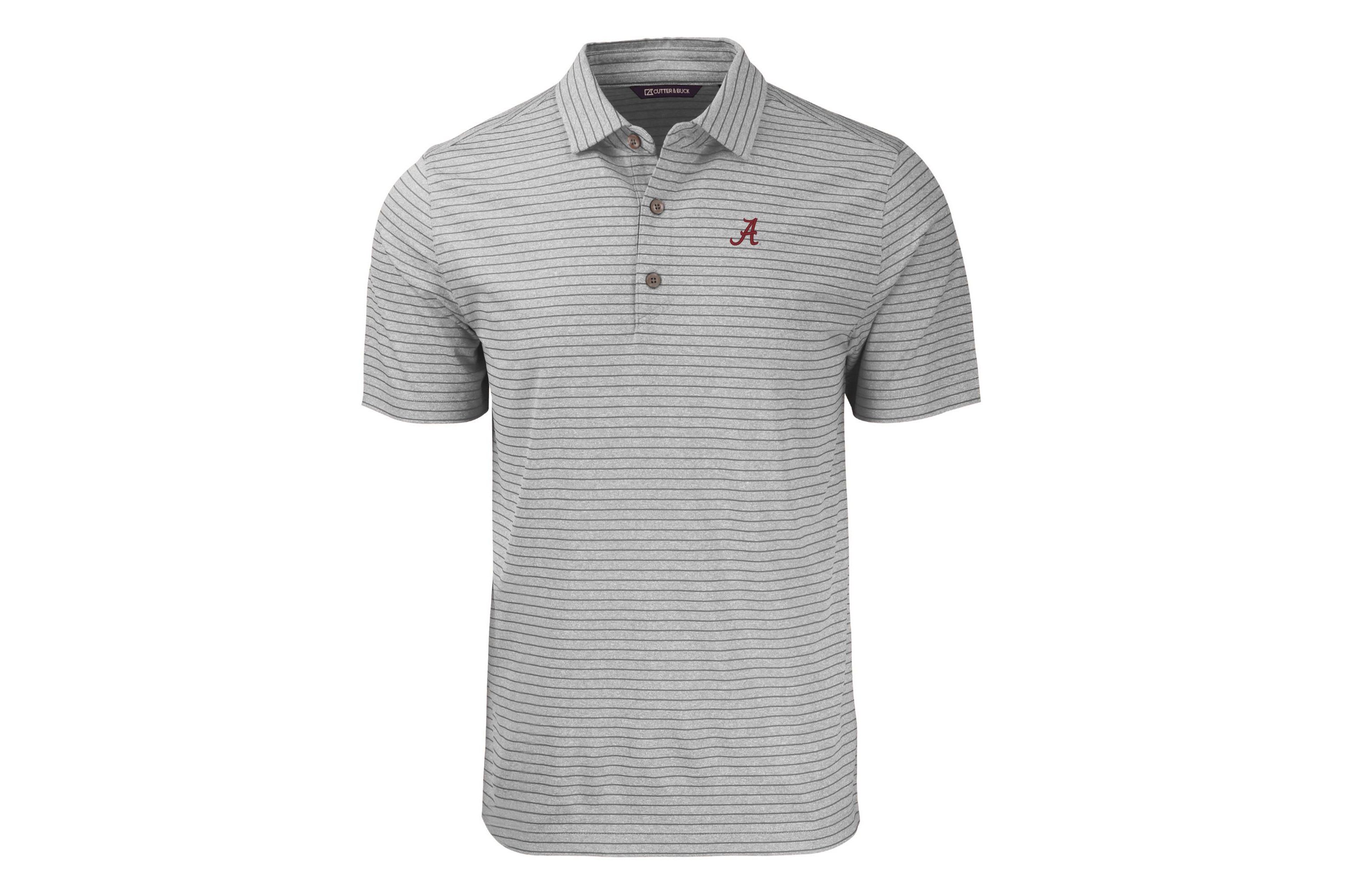 NCAA Alabama Crimson Tide Forge Eco Heather Stripe Stretch Recycled Polo