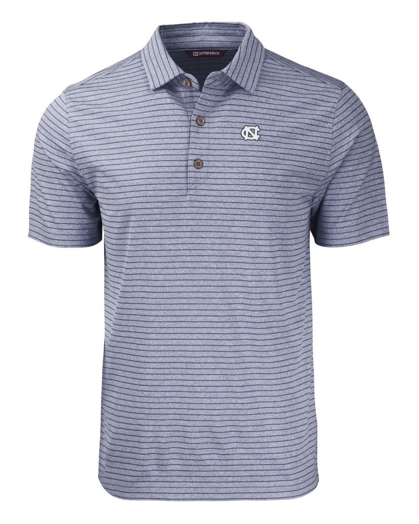 NCAA North Carolina Tar Heels Forge Eco Heather Stripe Stretch Recycled Polo