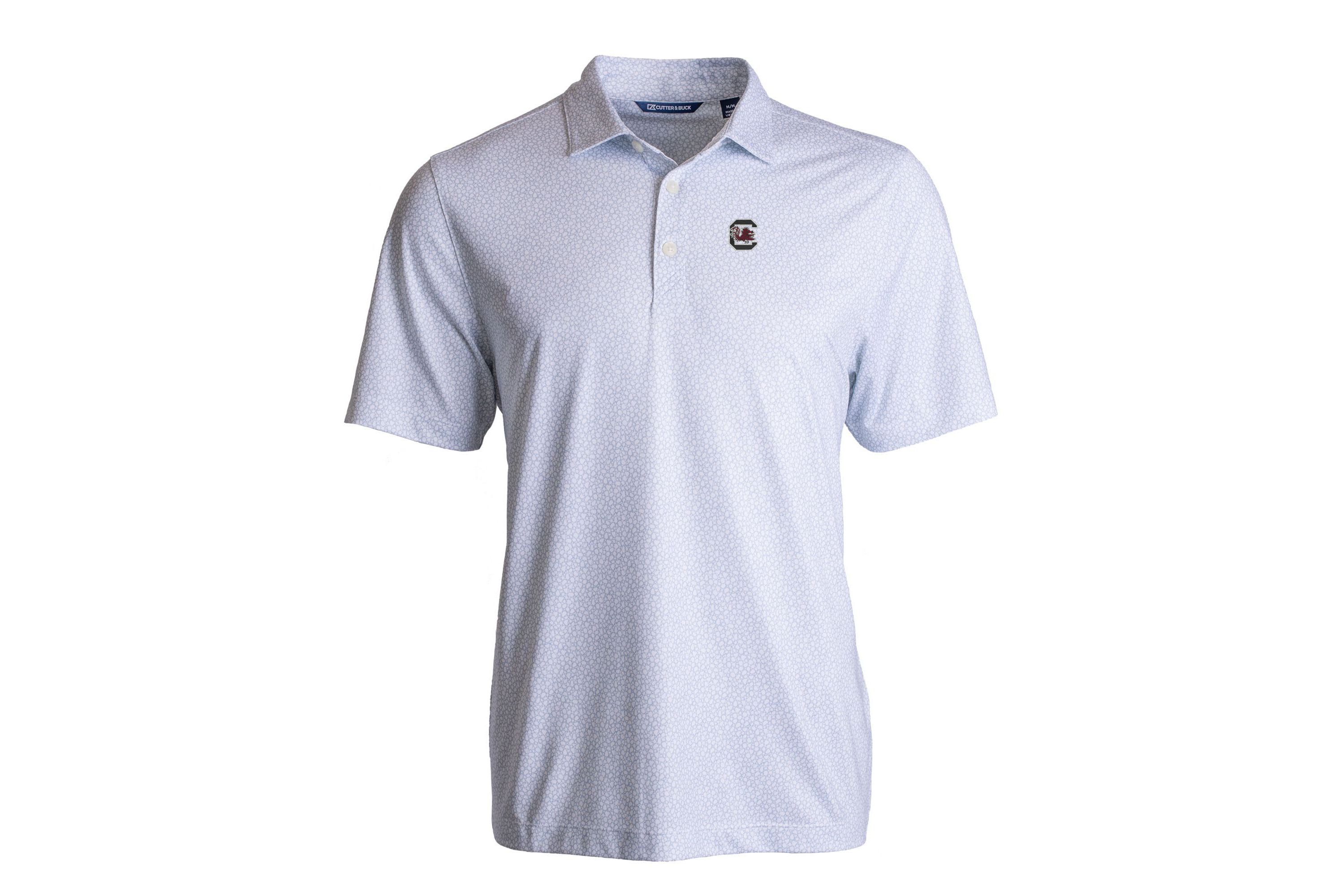 NCAA South Carolina Gamecocks Pike Eco Pebble Print Stretch Recycled Polo