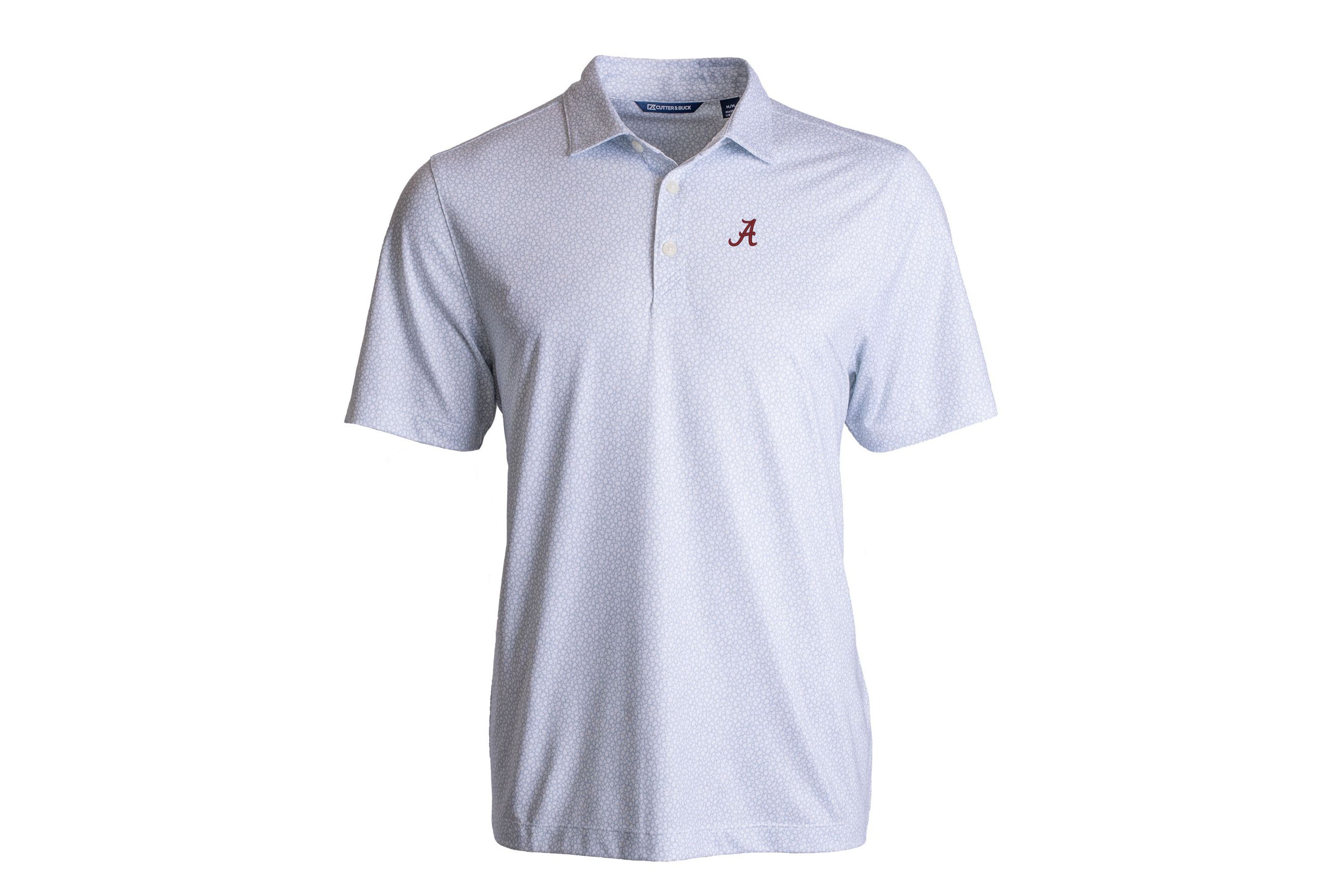 NCAA Alabama Crimson Tide Pike Eco Pebble Print Stretch Recycled Polo