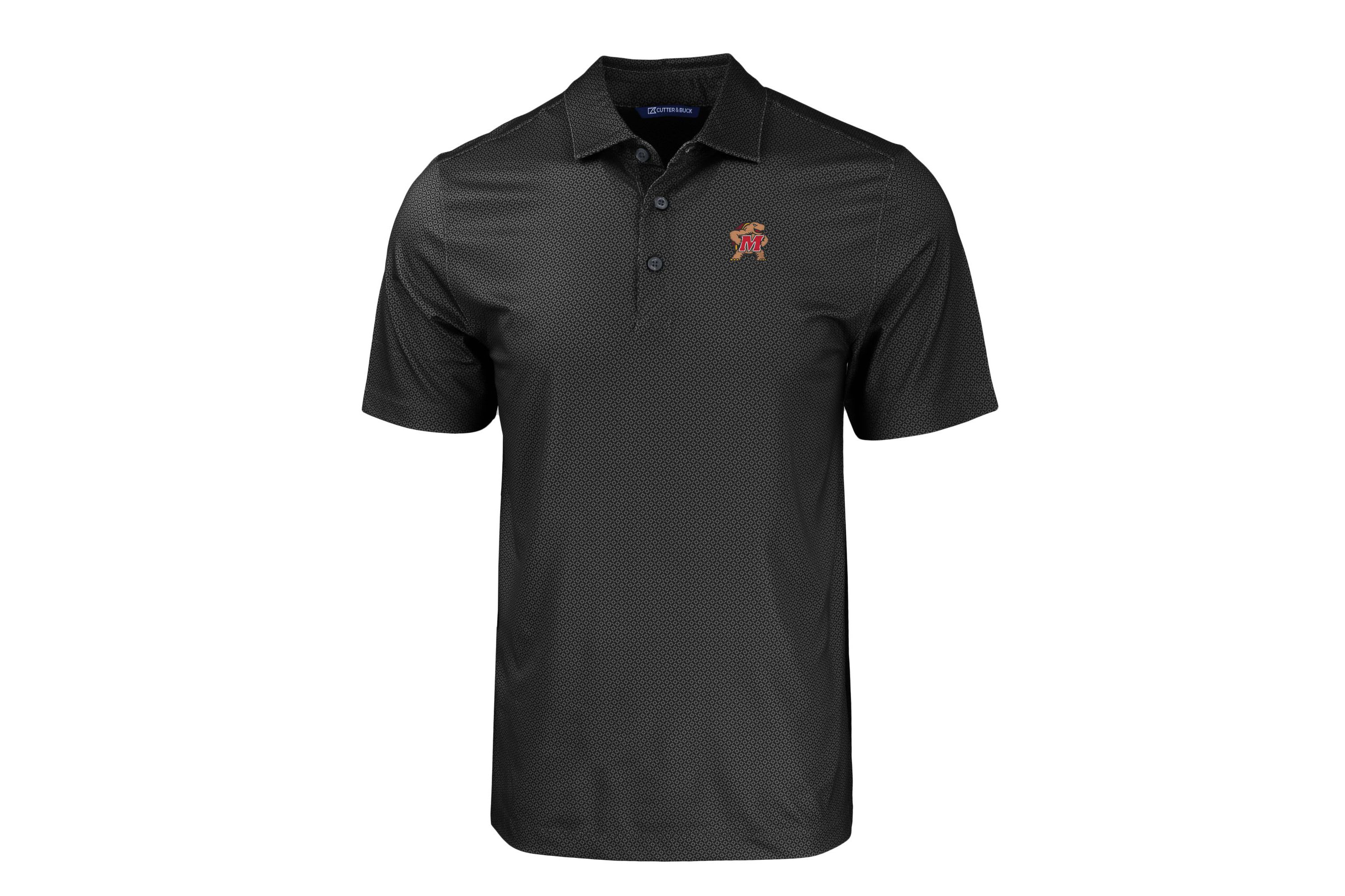 NCAA Maryland Terrapins Pike Eco Tonal Geo Print Stretch Recycled Polo