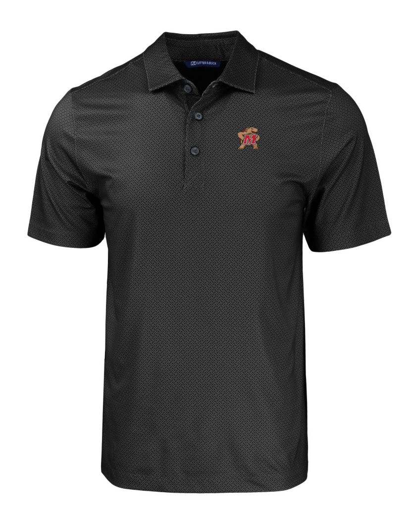 NCAA Maryland Terrapins Pike Eco Tonal Geo Print Stretch Recycled Polo