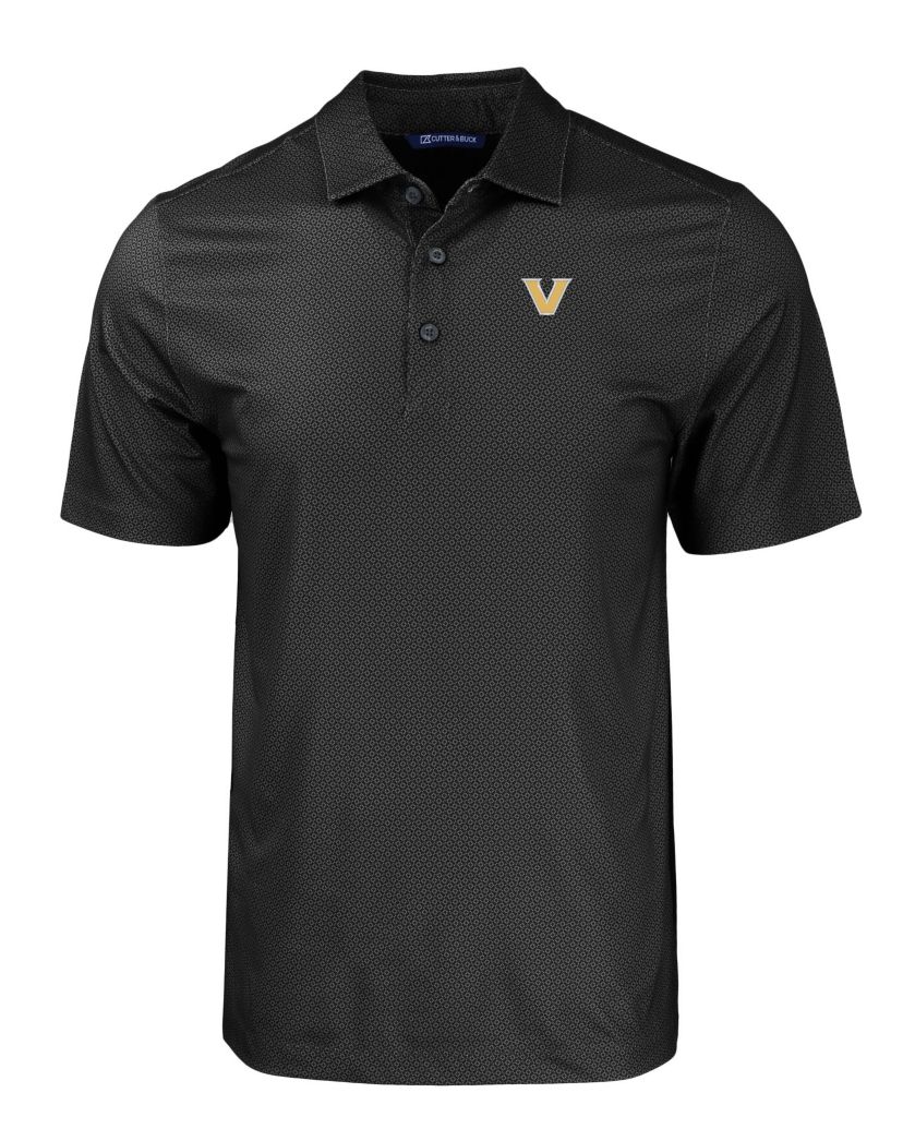 NCAA Vanderbilt Commodores Pike Eco Tonal Geo Print Stretch Recycled Polo