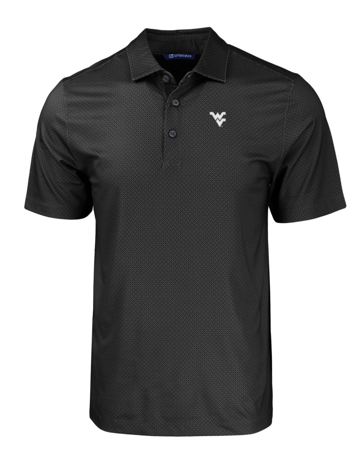 NCAA West Virginia Mountaineers Pike Eco Tonal Geo Print Stretch Recycled Polo