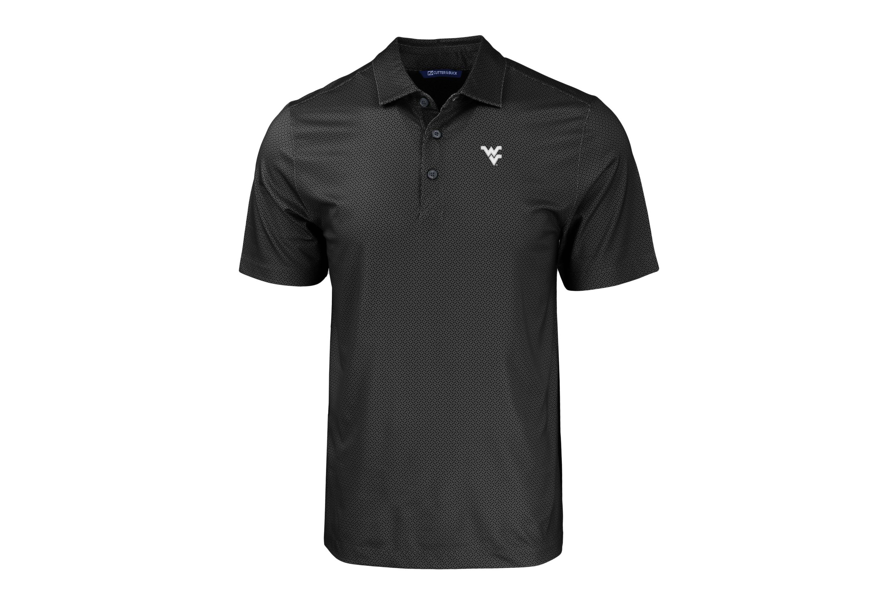 NCAA West Virginia Mountaineers Pike Eco Tonal Geo Print Stretch Recycled Polo