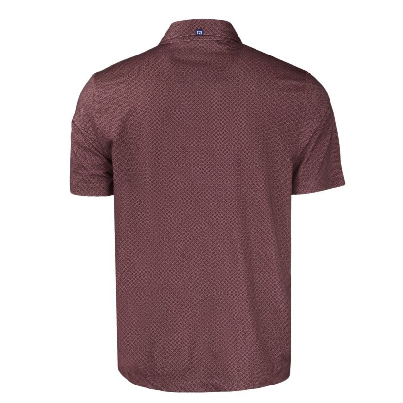 NCAA Mississippi State Bulldogs Pike Eco Tonal Geo Print Stretch Recycled Polo