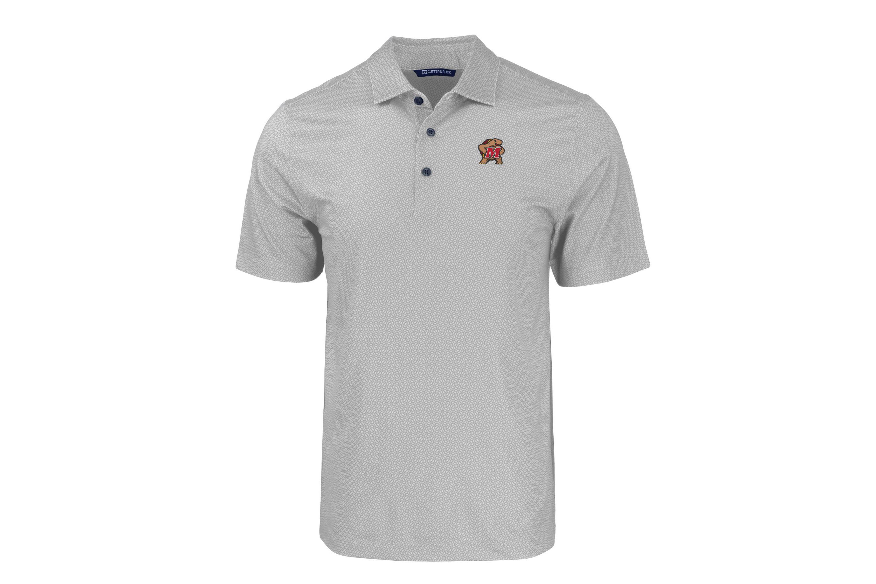 NCAA Maryland Terrapins Pike Eco Tonal Geo Print Stretch Recycled Polo
