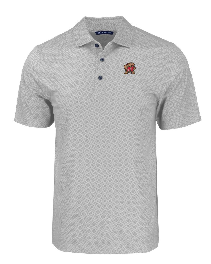 NCAA Maryland Terrapins Pike Eco Tonal Geo Print Stretch Recycled Polo