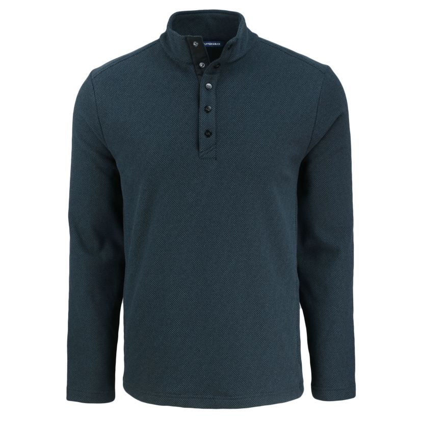 Cutter & Buck Hunts Point Eco Textured Fleece Recycled Mens Snap Pullover