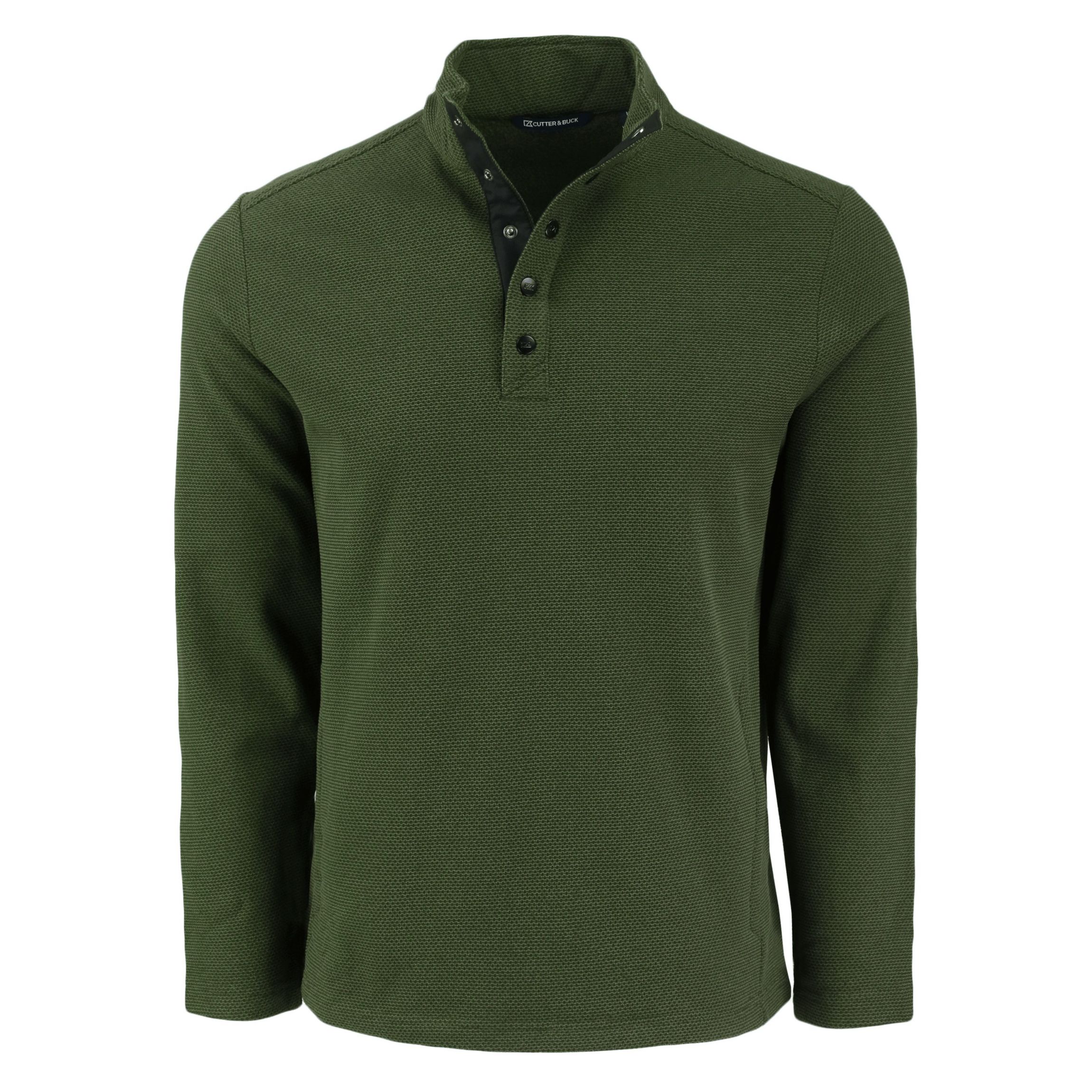 Cutter & Buck Hunts Point Eco Textured Fleece Recycled Mens Snap Pullover