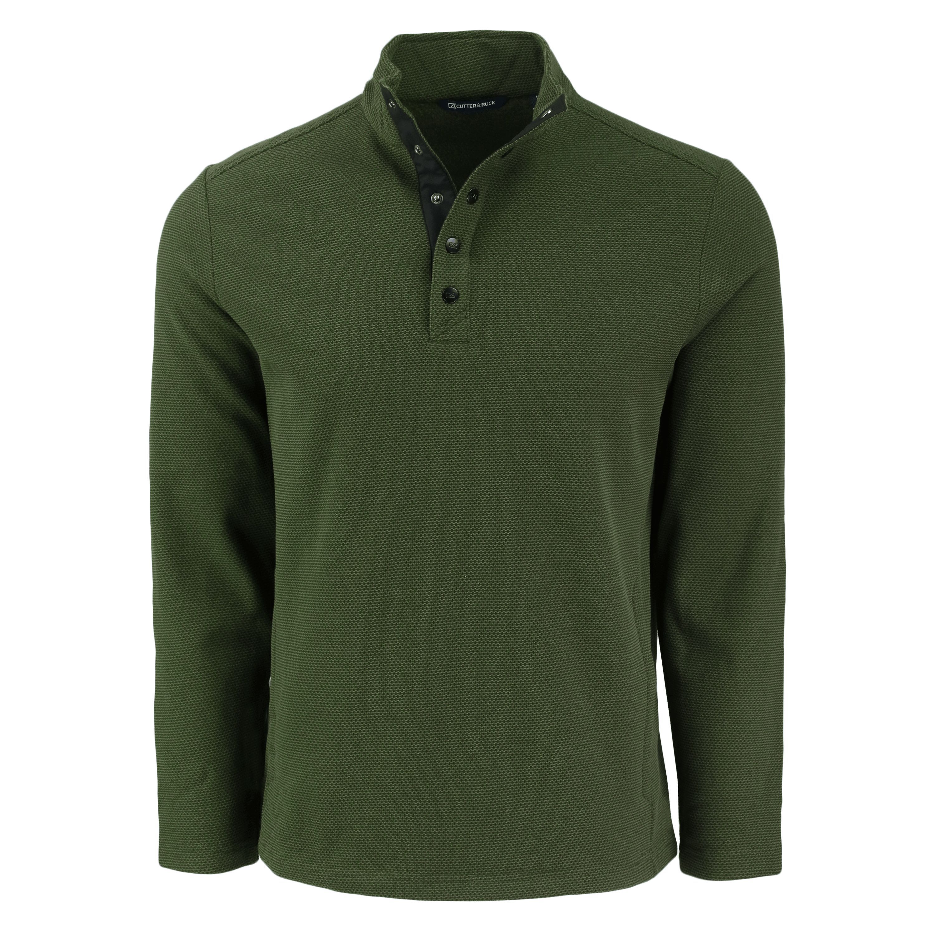 Cutter & Buck Hunts Point Eco Textured Fleece Recycled Mens Snap Pullover