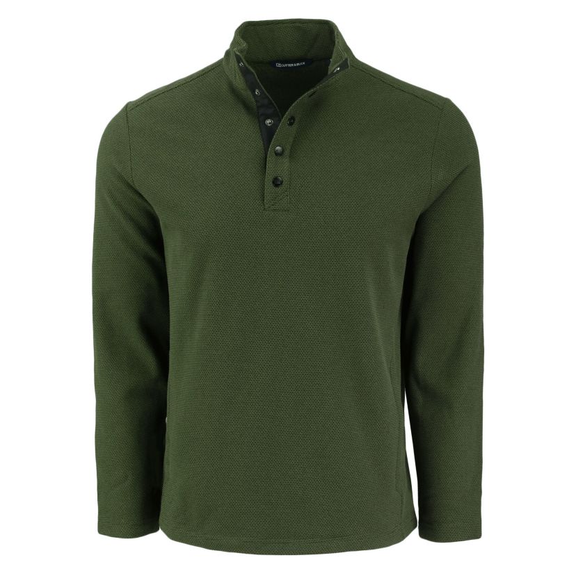 Cutter & Buck Hunts Point Eco Textured Fleece Recycled Mens Snap Pullover