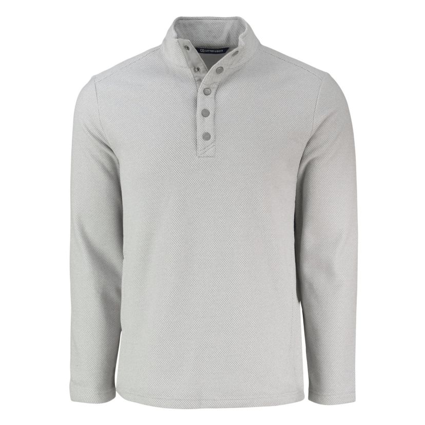 Cutter & Buck Hunts Point Eco Textured Fleece Recycled Mens Snap Pullover