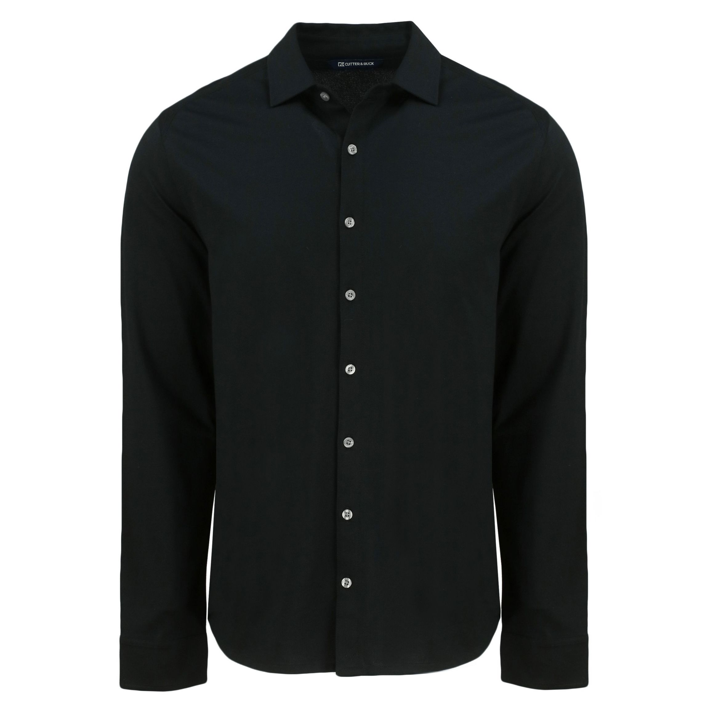 Cutter & Buck Advantage Tri-Blend Eco Soft Pique Long Sleeve Knitted Mens Button Down