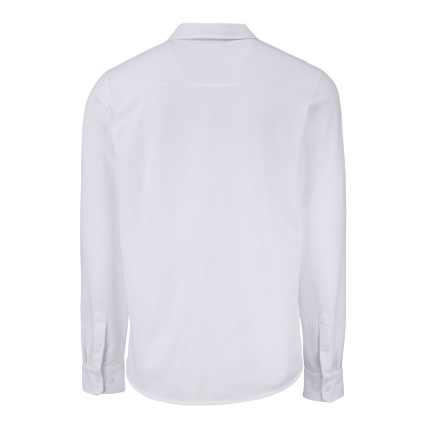 Cutter & Buck Advantage Tri-Blend Eco Soft Pique Long Sleeve Knitted Mens Button Down