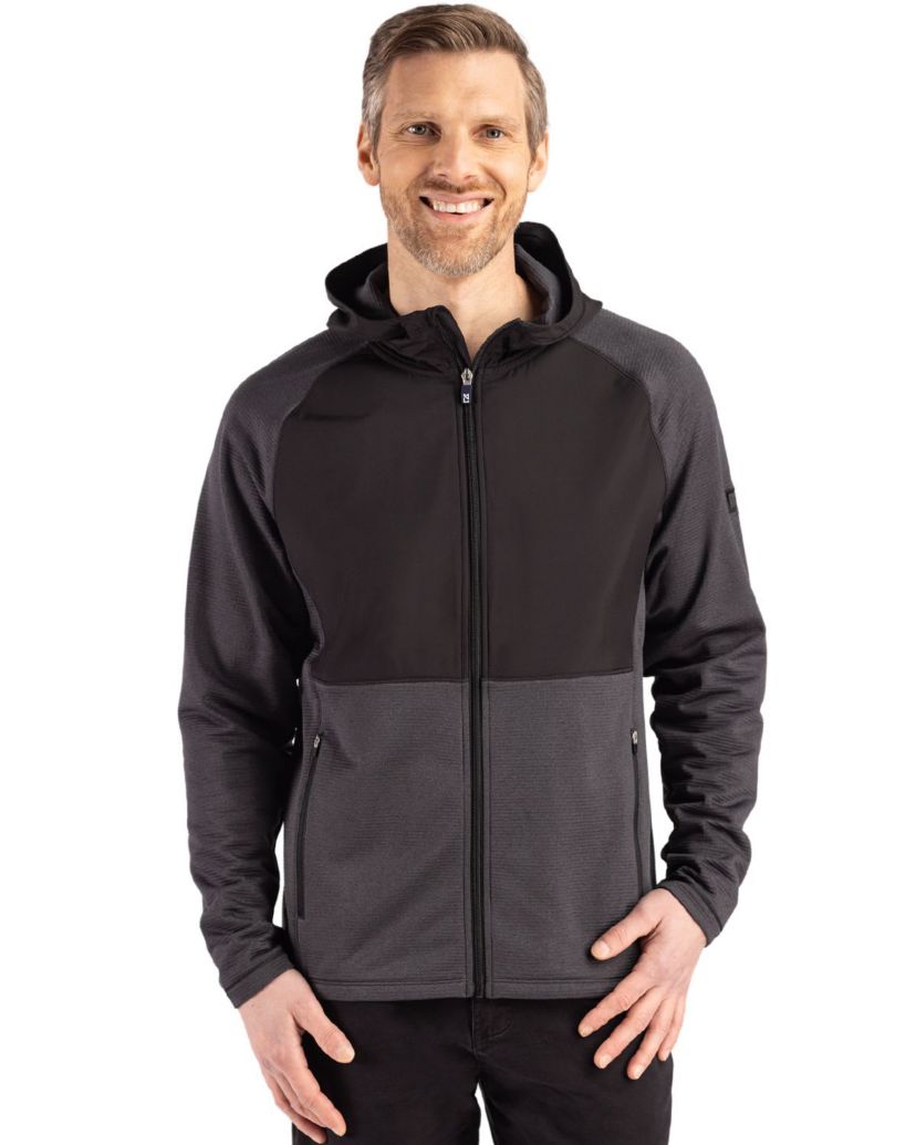 Big & Tall Cutter & Buck Peshastin Fleece Recycled Mens Hybrid Jacket