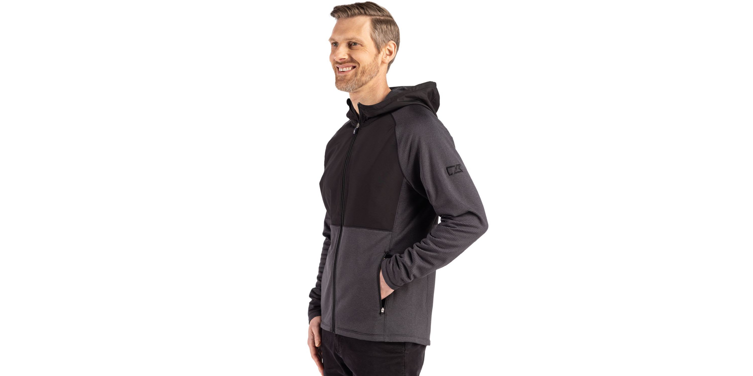 Big & Tall Cutter & Buck Peshastin Fleece Recycled Mens Hybrid Jacket