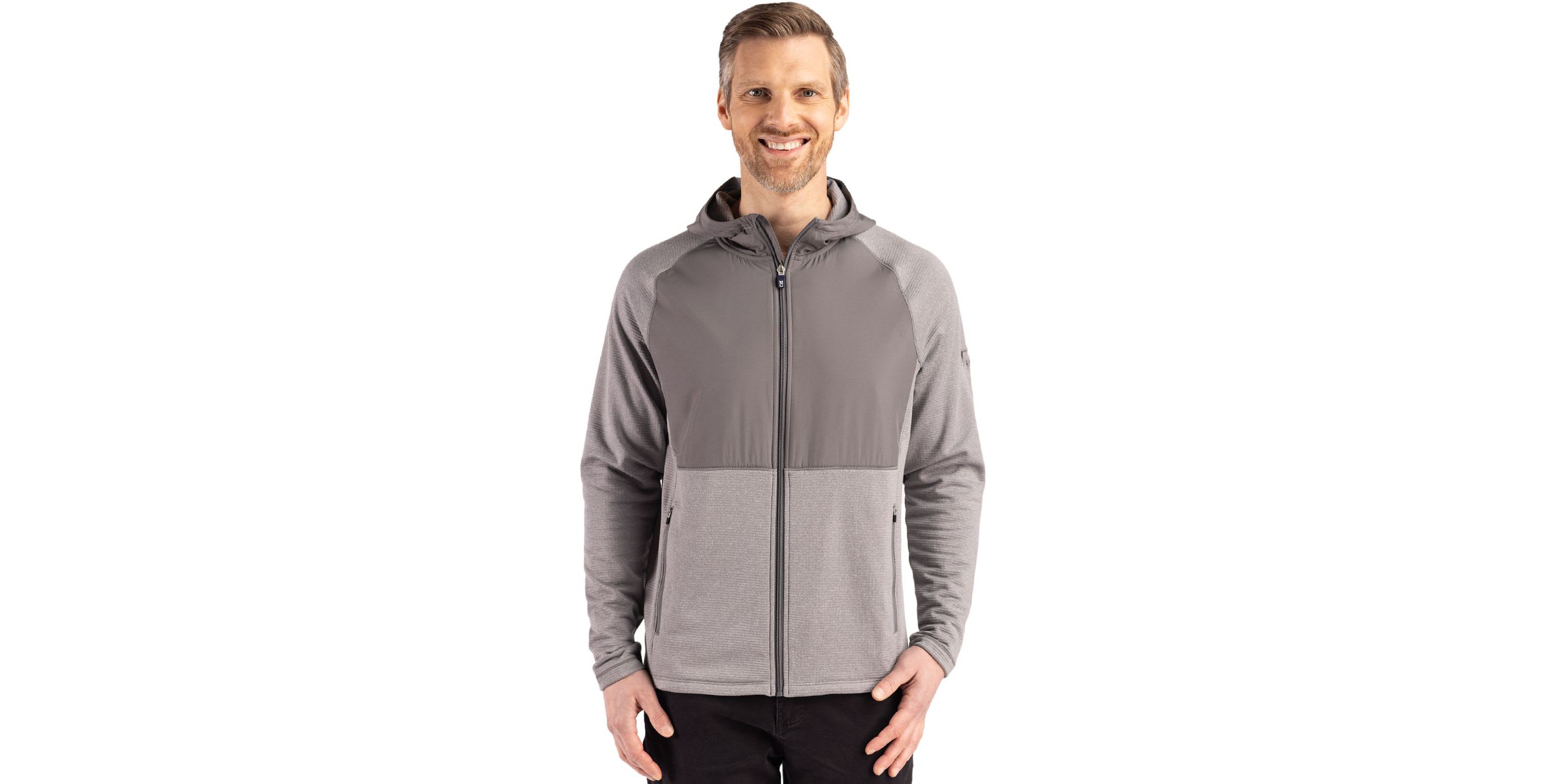Big & Tall Cutter & Buck Peshastin Fleece Recycled Mens Hybrid Jacket