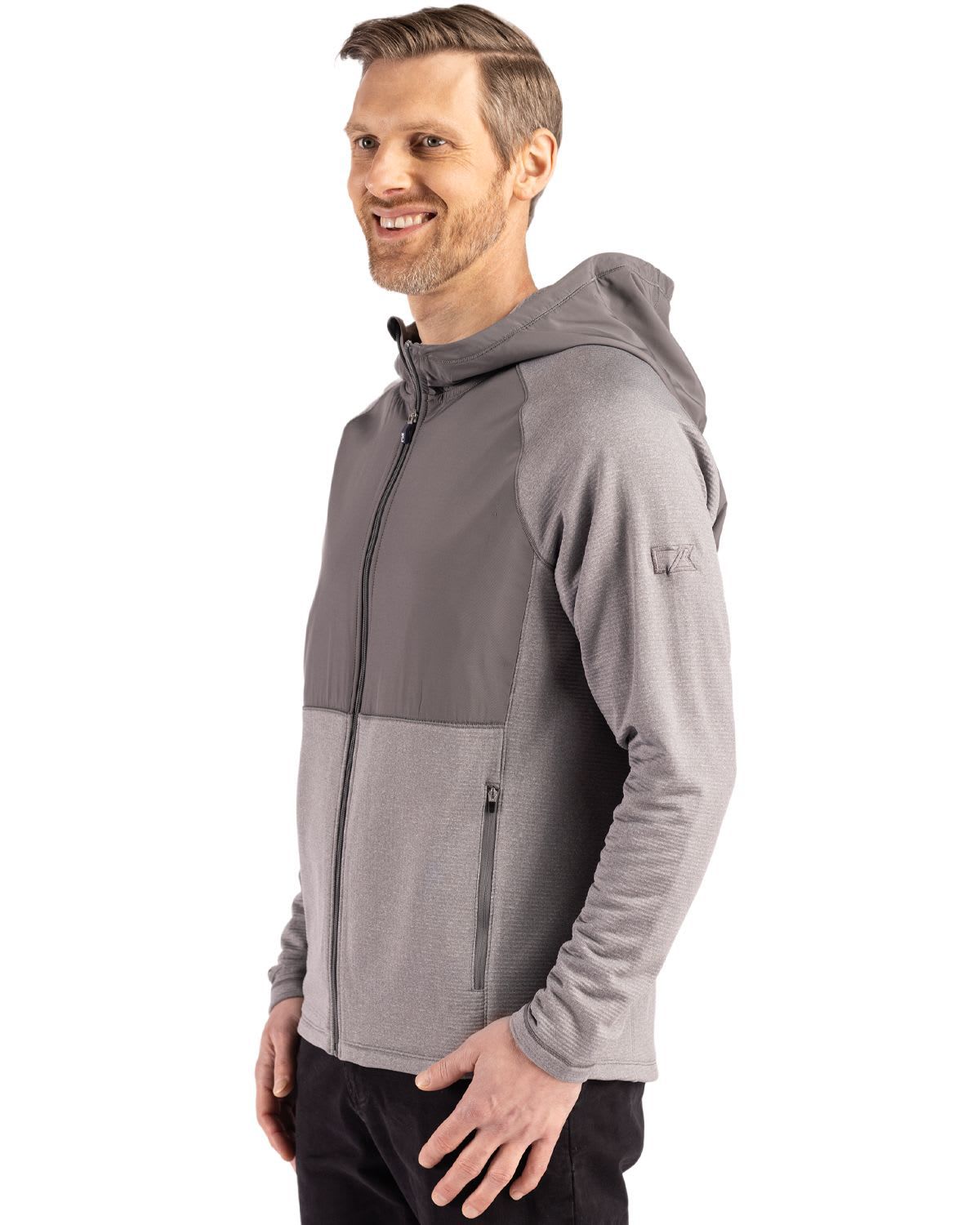 Big & Tall Cutter & Buck Peshastin Fleece Recycled Mens Hybrid Jacket