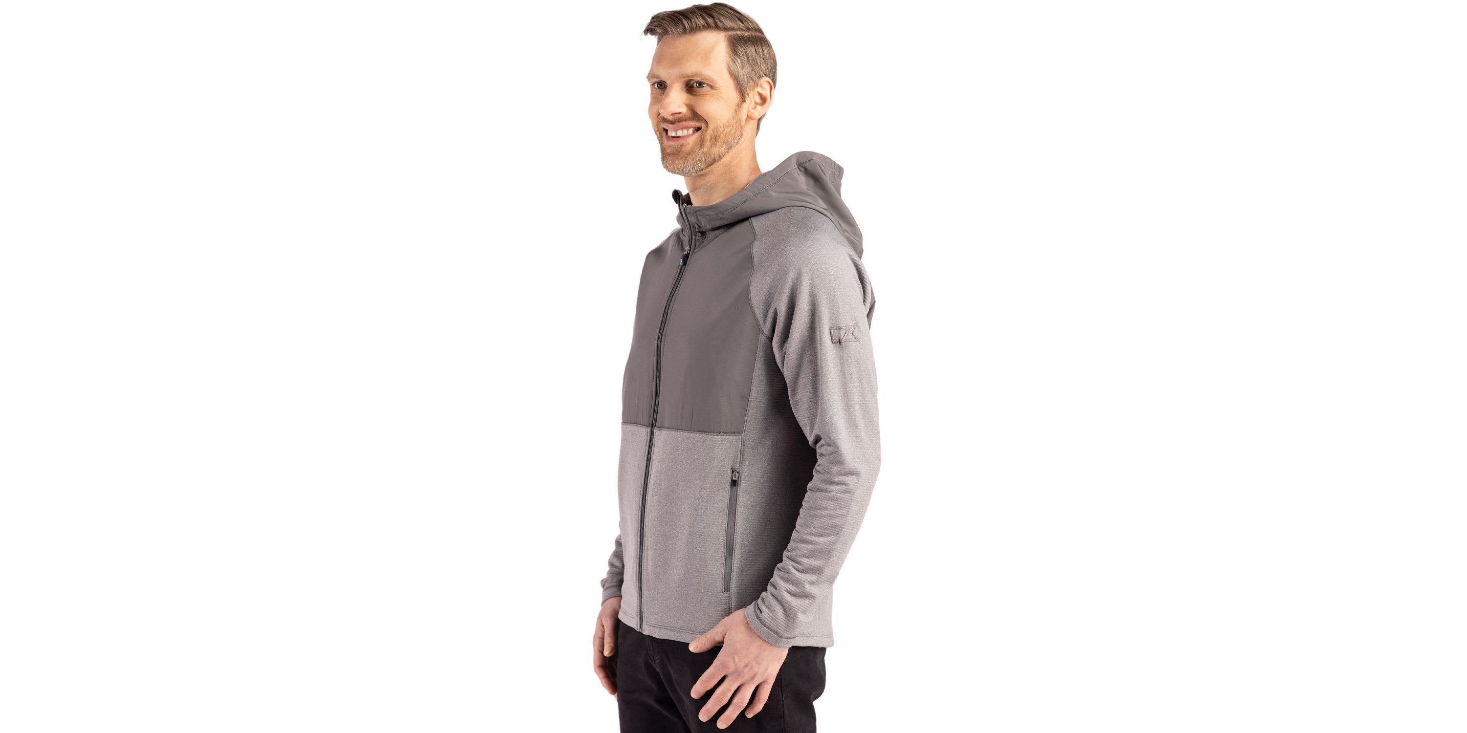 Big & Tall Cutter & Buck Peshastin Fleece Recycled Mens Hybrid Jacket