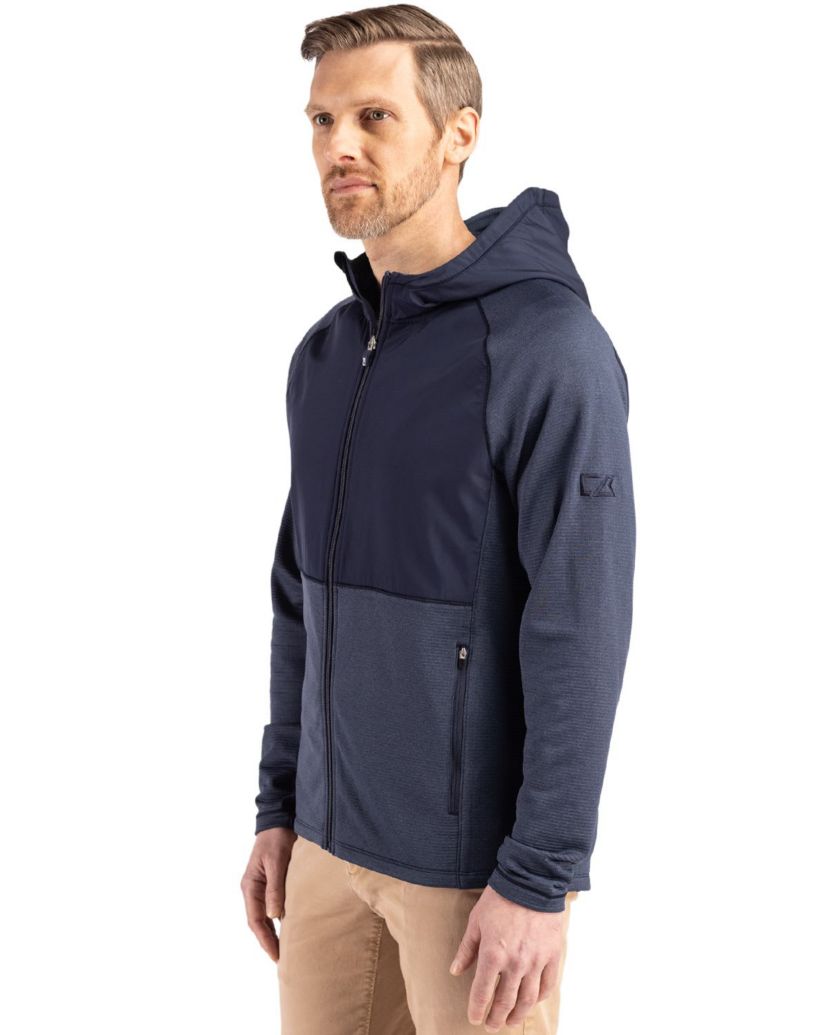 Big & Tall Cutter & Buck Peshastin Fleece Recycled Mens Hybrid Jacket