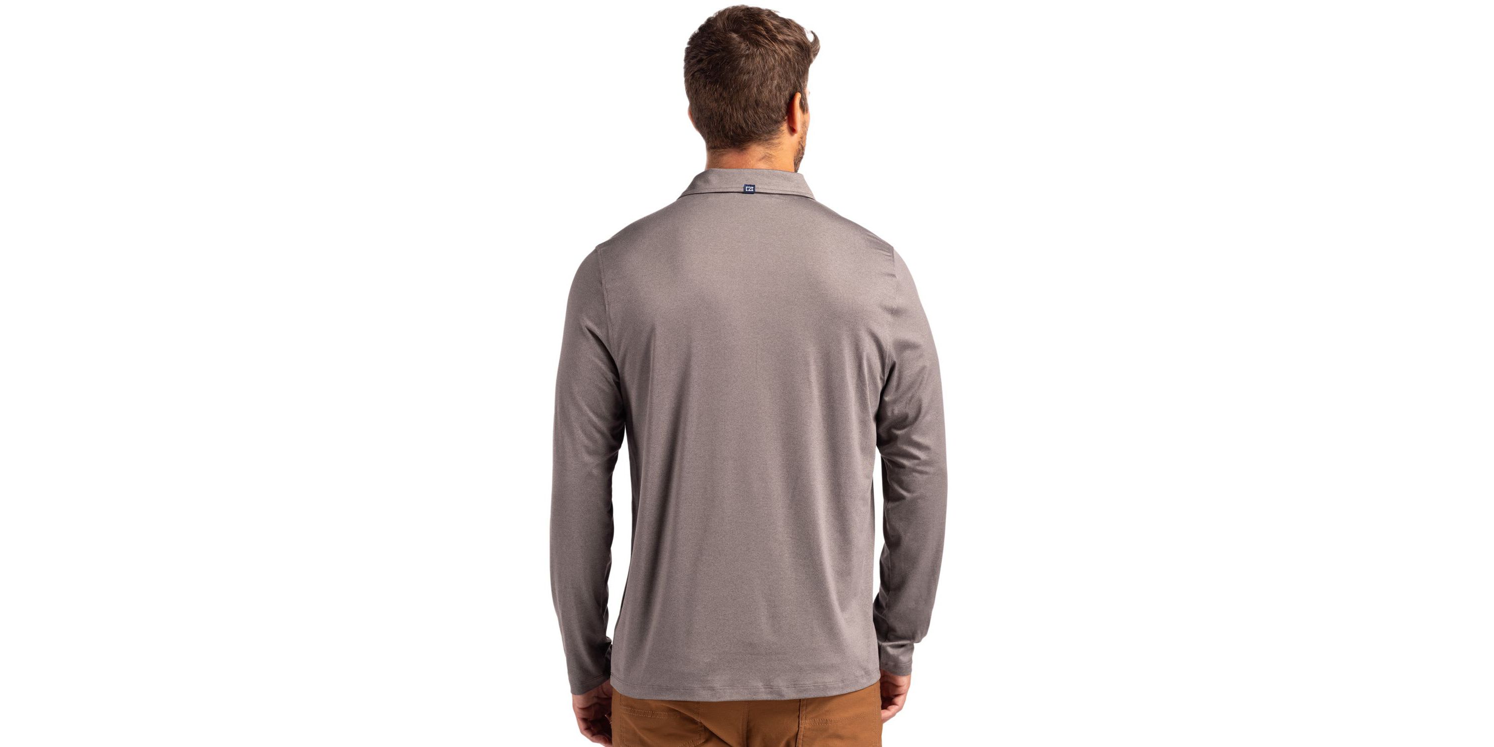 Big & Tall Cutter & Buck Coastline Epic Comfort Eco Recycled Mens Long Sleeve Polo
