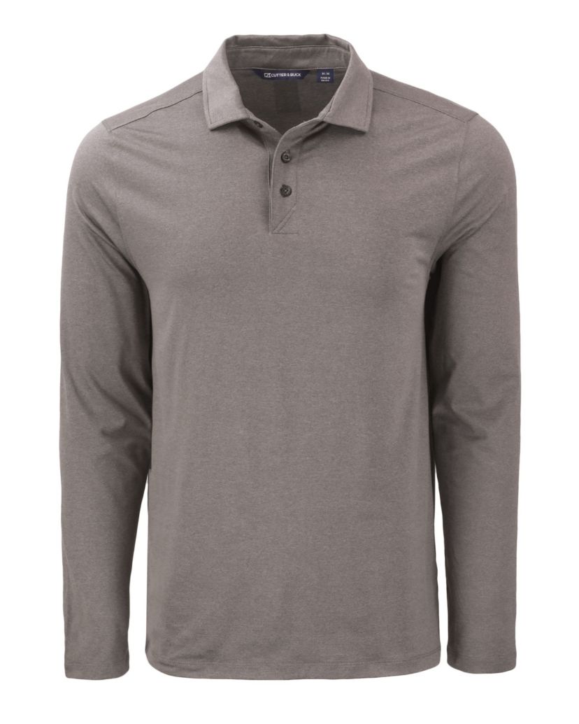 Big & Tall Cutter & Buck Coastline Epic Comfort Eco Recycled Mens Long Sleeve Polo