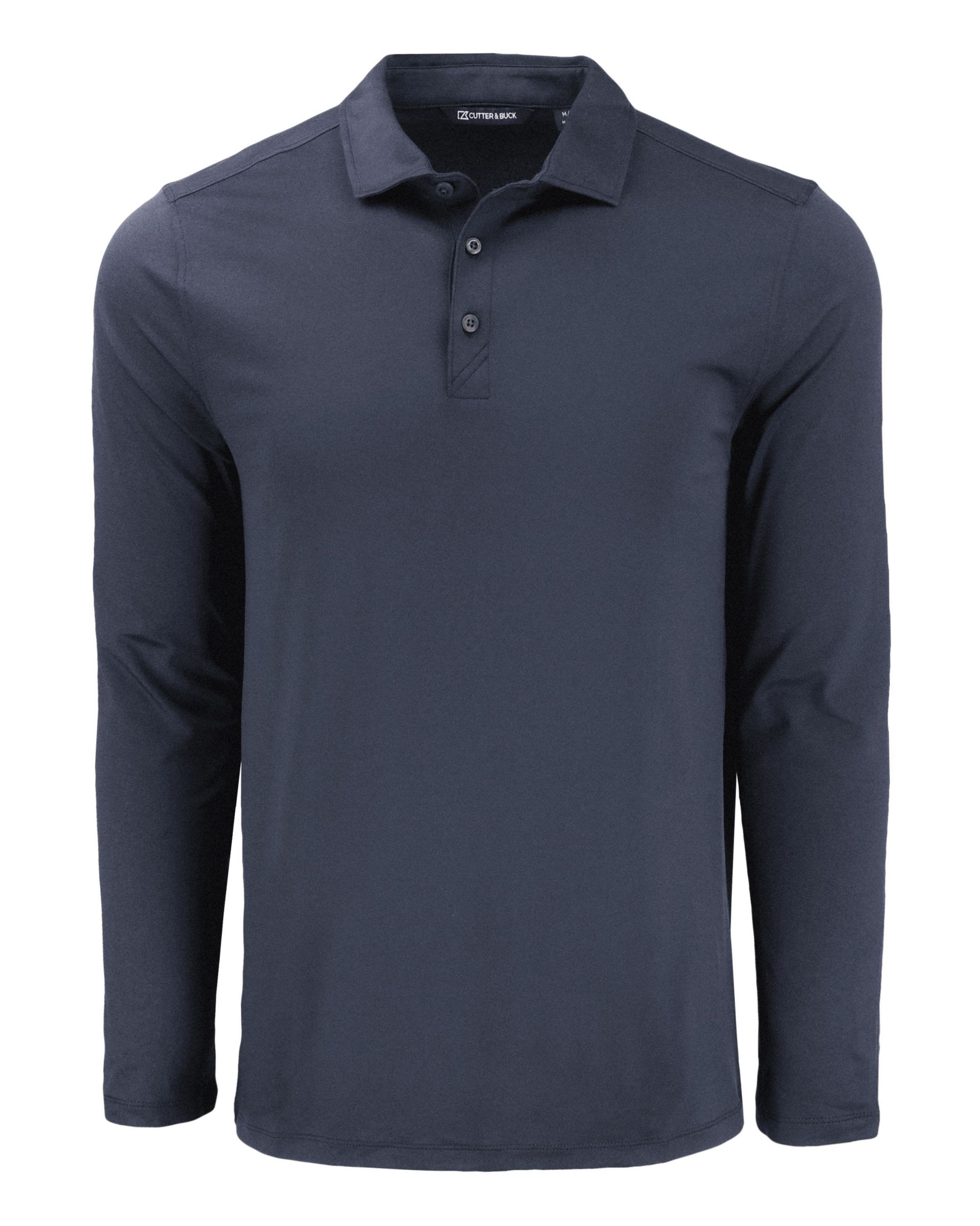 Big & Tall Cutter & Buck Coastline Epic Comfort Eco Recycled Mens Long Sleeve Polo