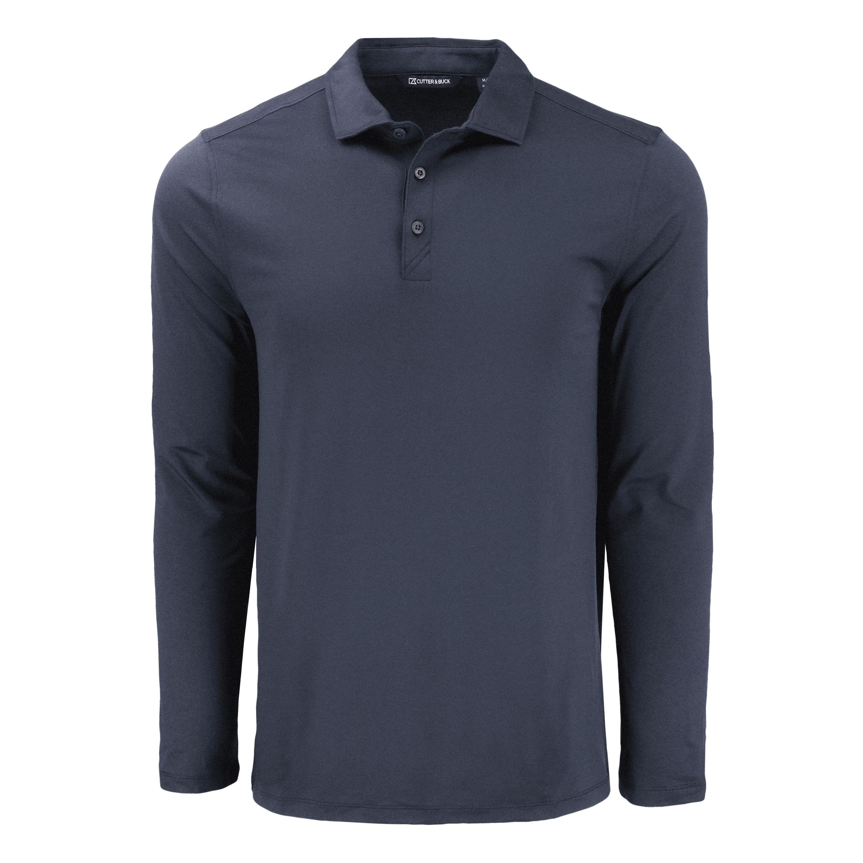 Big & Tall Cutter & Buck Coastline Epic Comfort Eco Recycled Mens Long Sleeve Polo