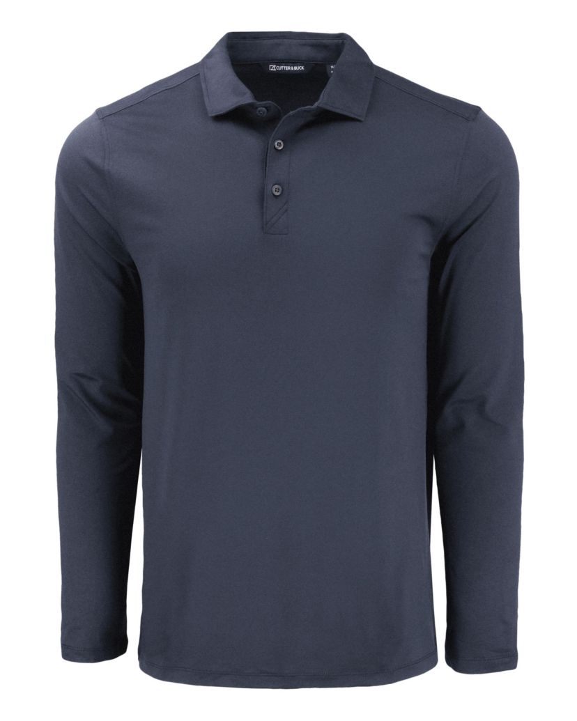Big & Tall Cutter & Buck Coastline Epic Comfort Eco Recycled Mens Long Sleeve Polo