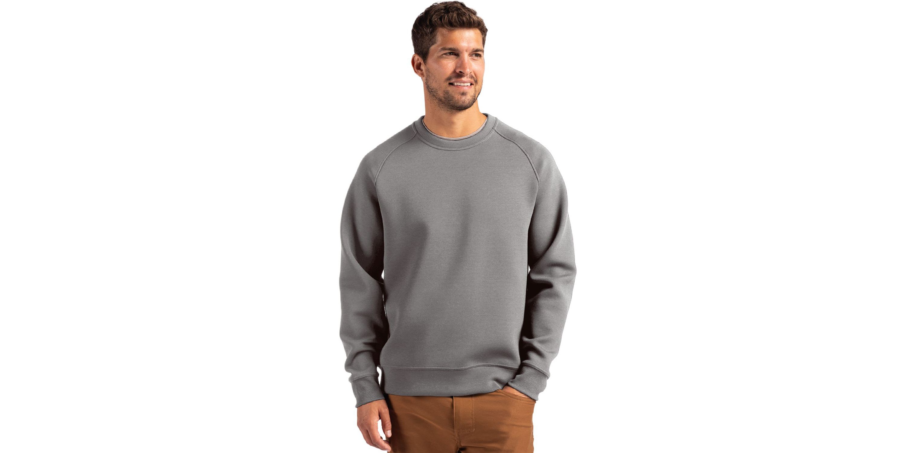 Big & Tall Cutter & Buck Roam Recycled Crew Neck Mens Pullover