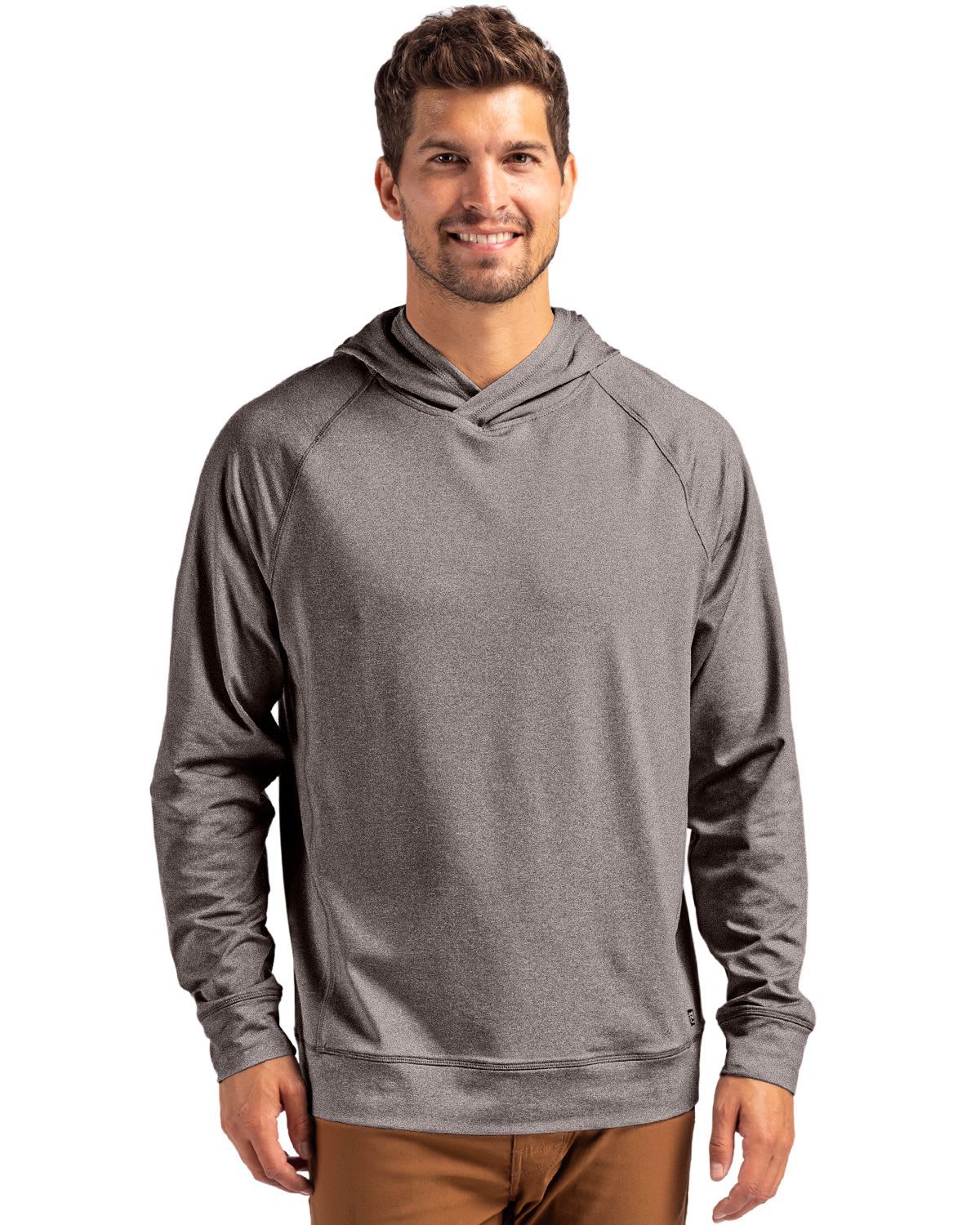 Big & Tall Cutter & Buck Adapt Knit Recycled Mens Heathered Hooded Pullover