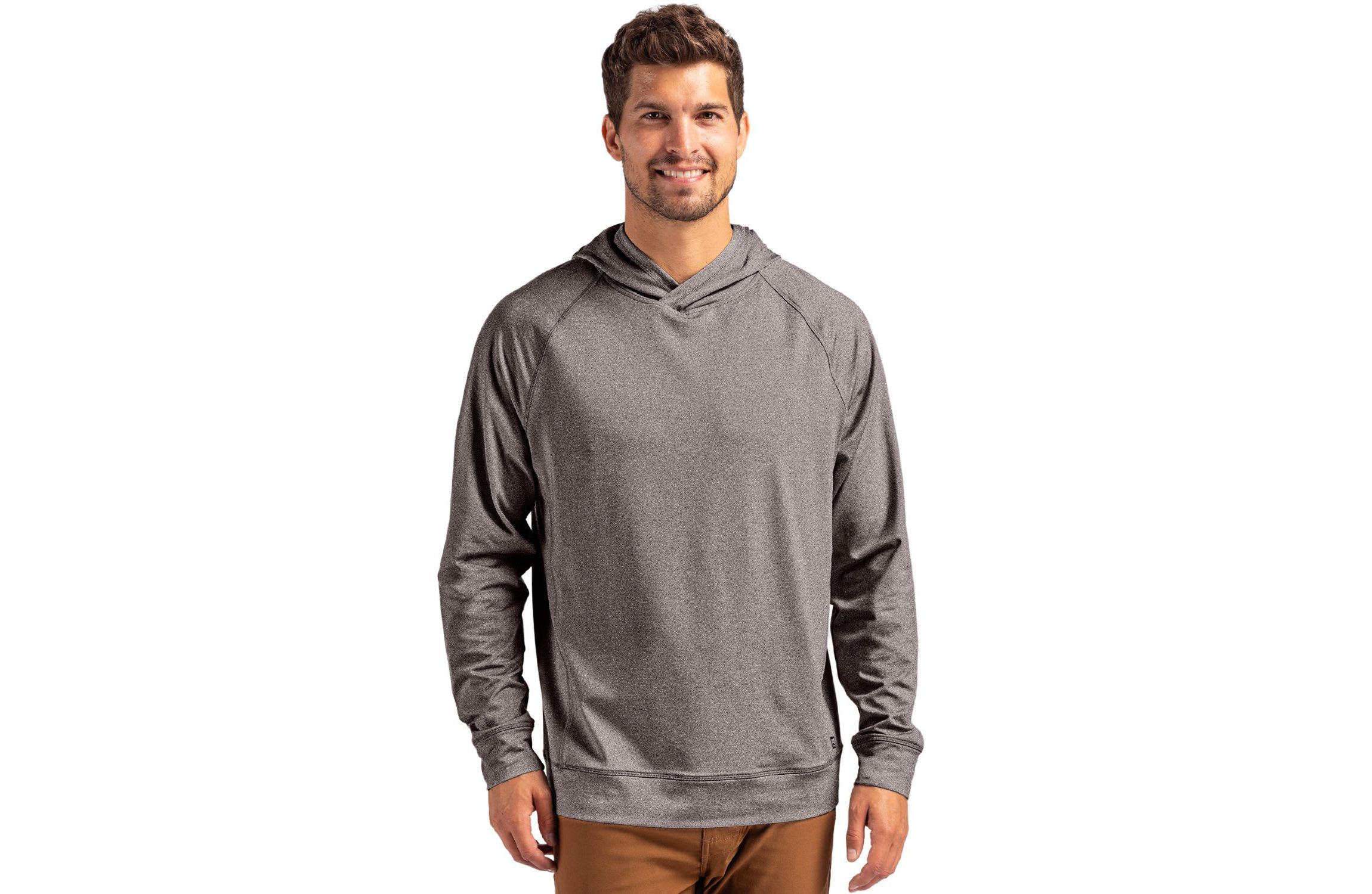 Big & Tall Cutter & Buck Adapt Knit Recycled Mens Heathered Hooded Pullover
