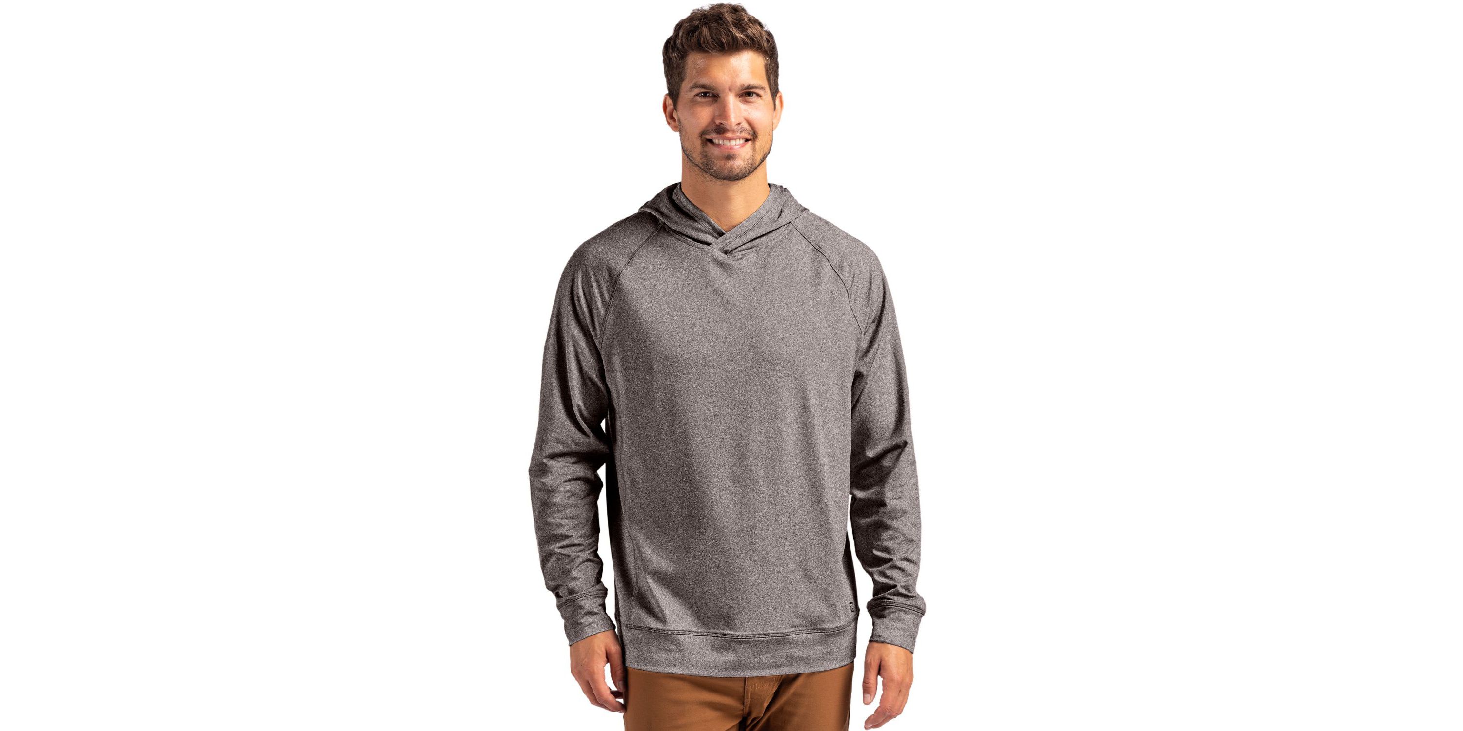 Big & Tall Cutter & Buck Adapt Knit Recycled Mens Heathered Hooded Pullover