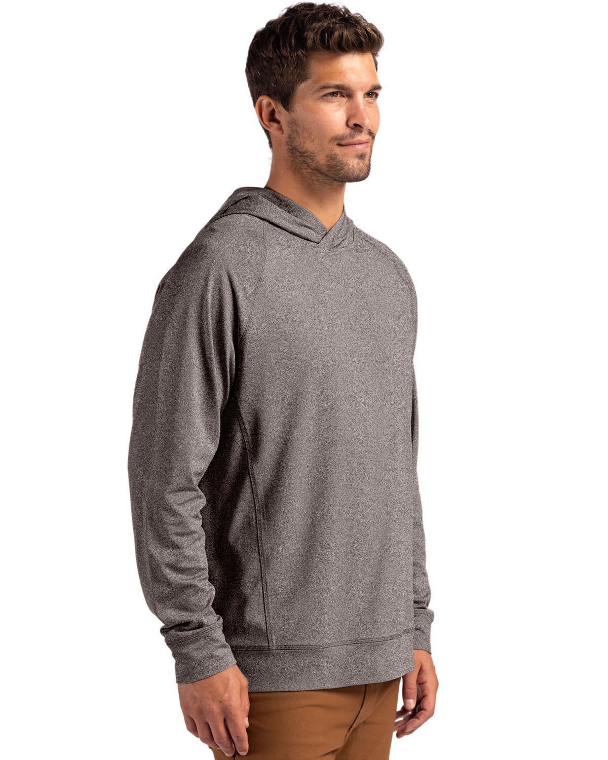 Big & Tall Cutter & Buck Adapt Knit Recycled Mens Heathered Hooded Pullover