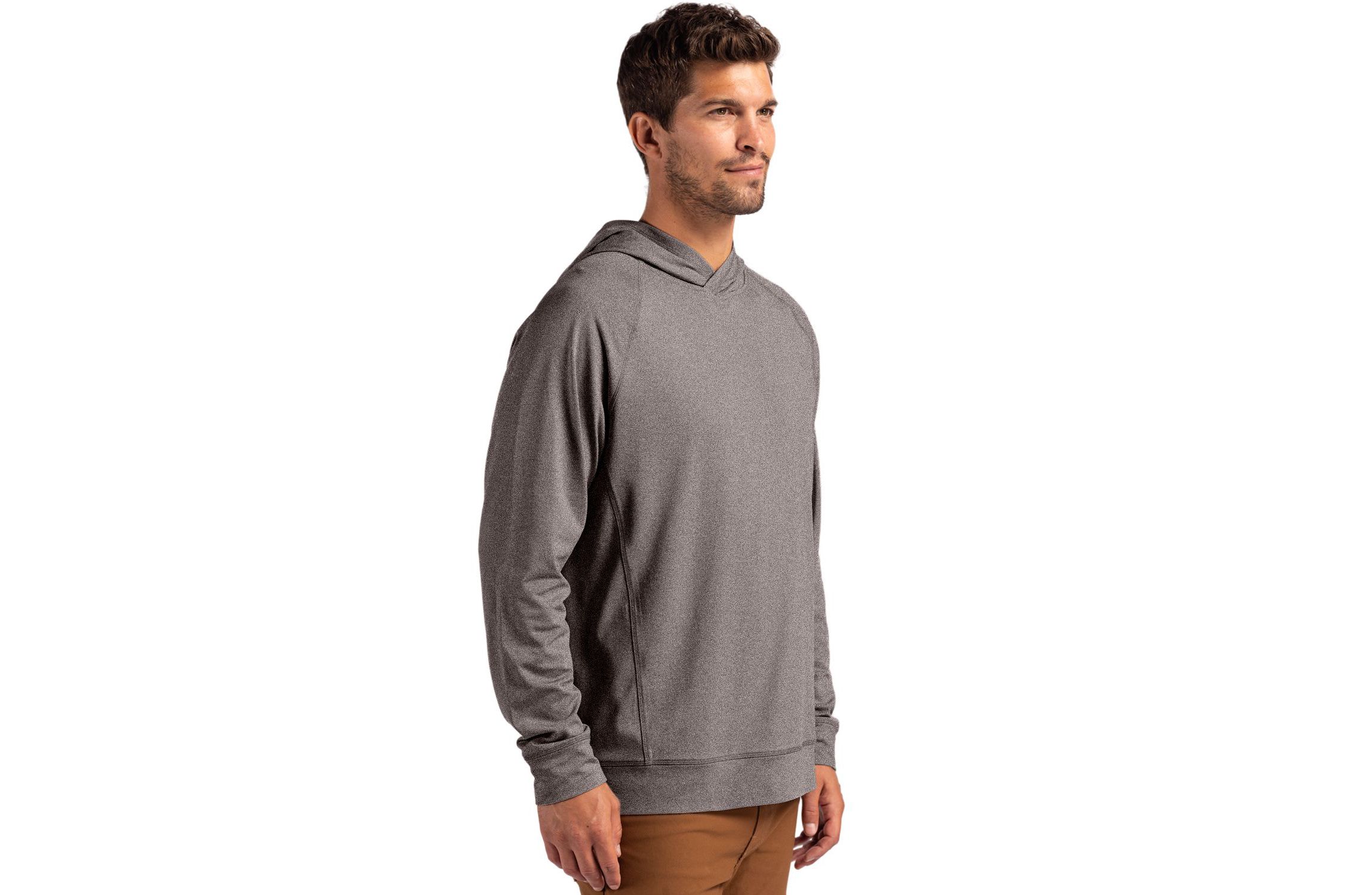 Big & Tall Cutter & Buck Adapt Knit Recycled Mens Heathered Hooded Pullover