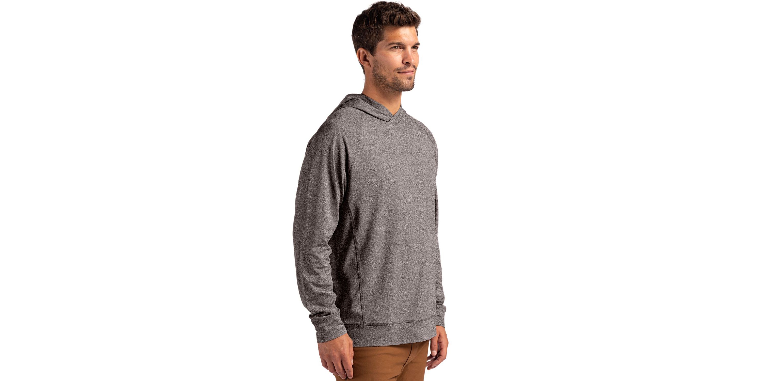Big & Tall Cutter & Buck Adapt Knit Recycled Mens Heathered Hooded Pullover