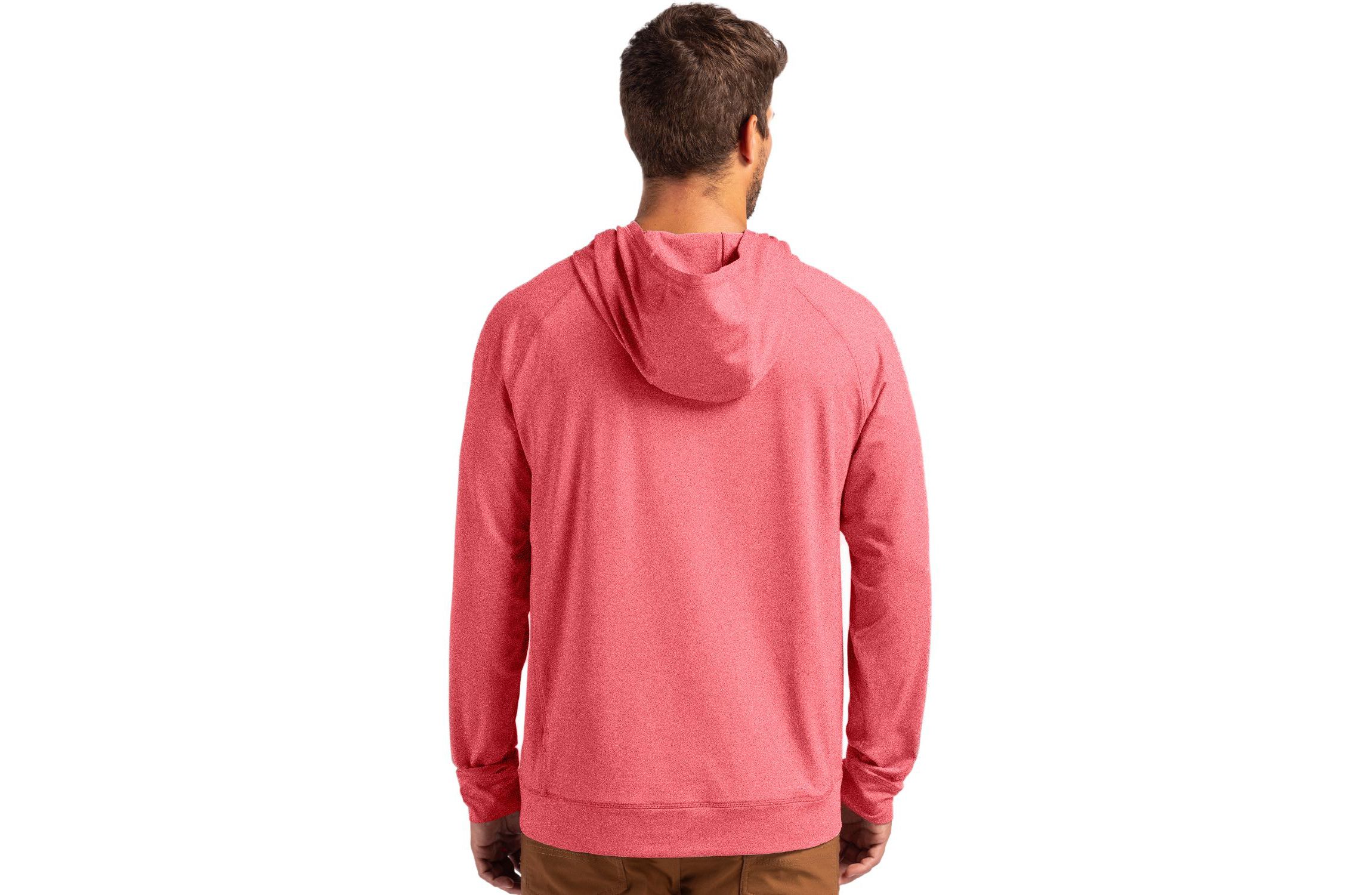 Cutter & Buck Adapt Knit Recycled Mens Heathered Hooded Pullover