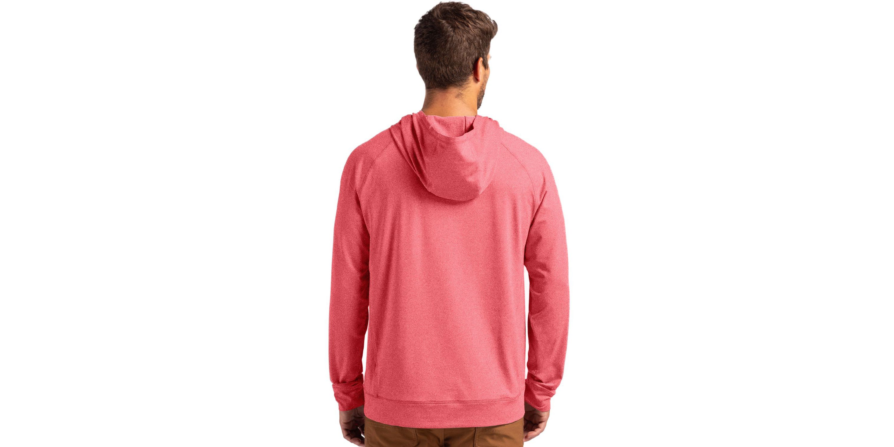 Cutter & Buck Adapt Knit Recycled Mens Heathered Hooded Pullover