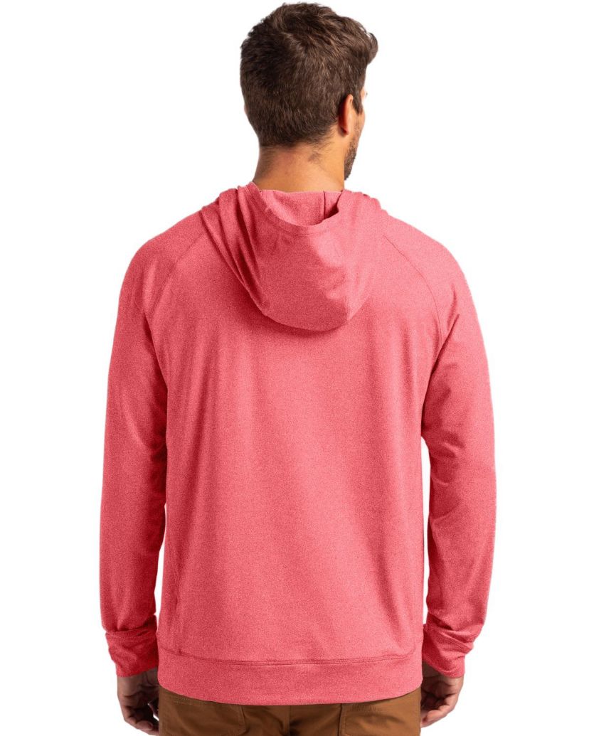 Cutter & Buck Adapt Knit Recycled Mens Heathered Hooded Pullover