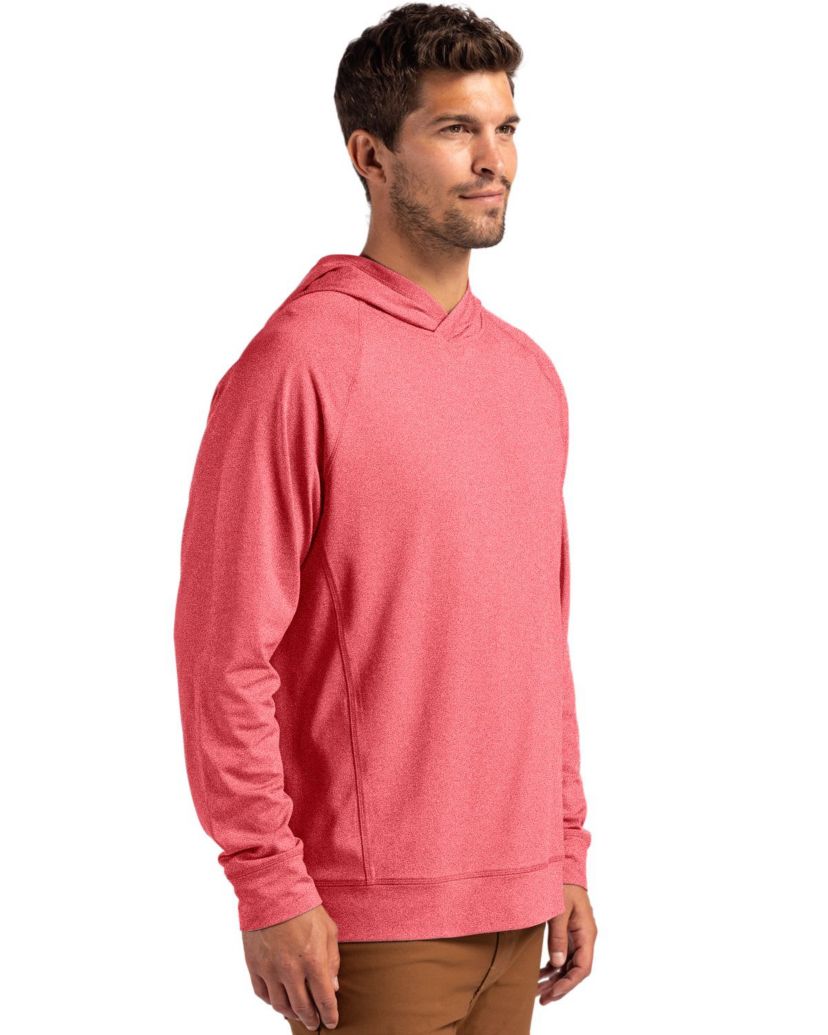 Cutter & Buck Adapt Knit Recycled Mens Heathered Hooded Pullover