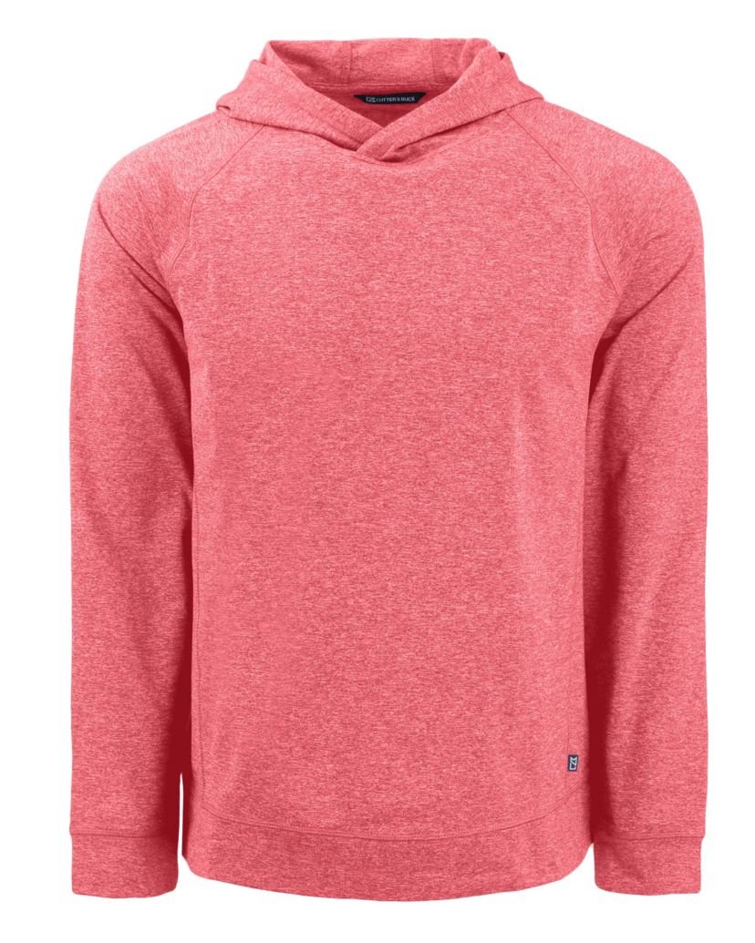 Cutter & Buck Adapt Knit Recycled Mens Heathered Hooded Pullover