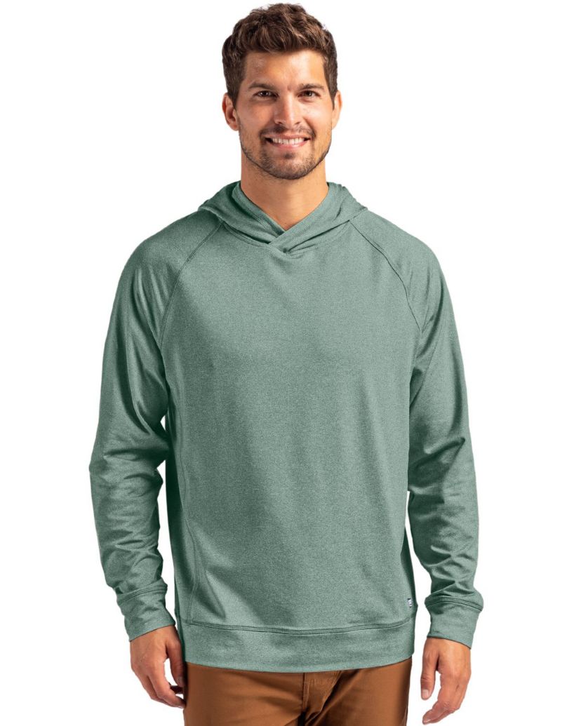 Cutter & Buck Adapt Knit Recycled Mens Heathered Hooded Pullover