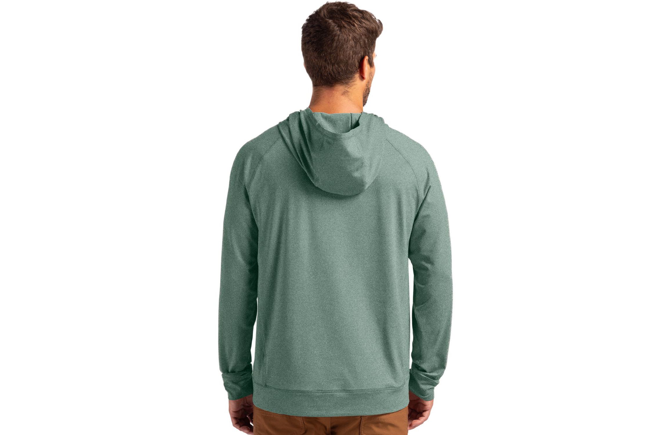 Cutter & Buck Adapt Knit Recycled Mens Heathered Hooded Pullover