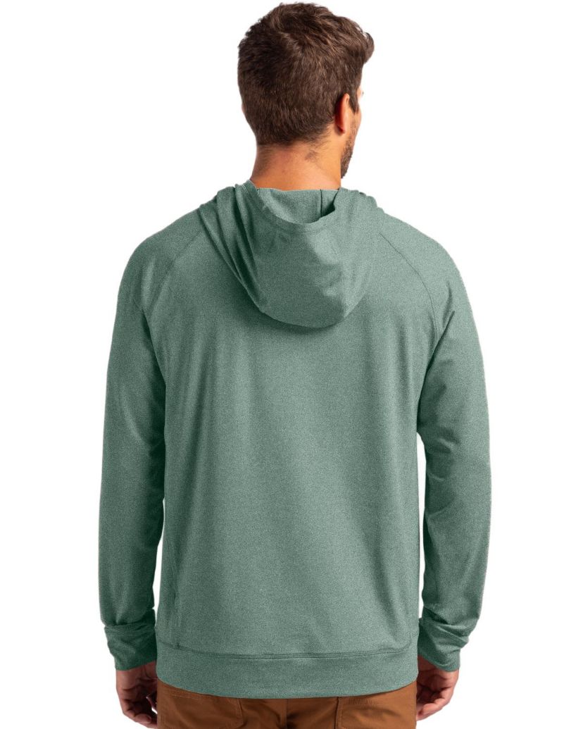 Cutter & Buck Adapt Knit Recycled Mens Heathered Hooded Pullover