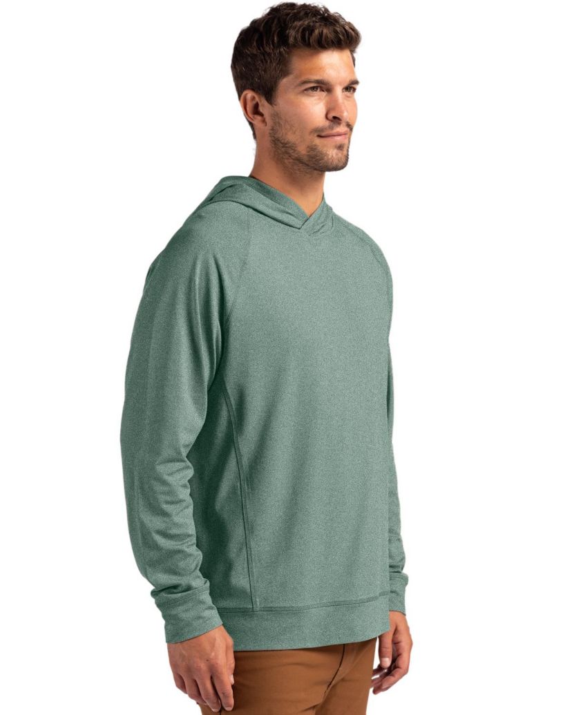 Cutter & Buck Adapt Knit Recycled Mens Heathered Hooded Pullover