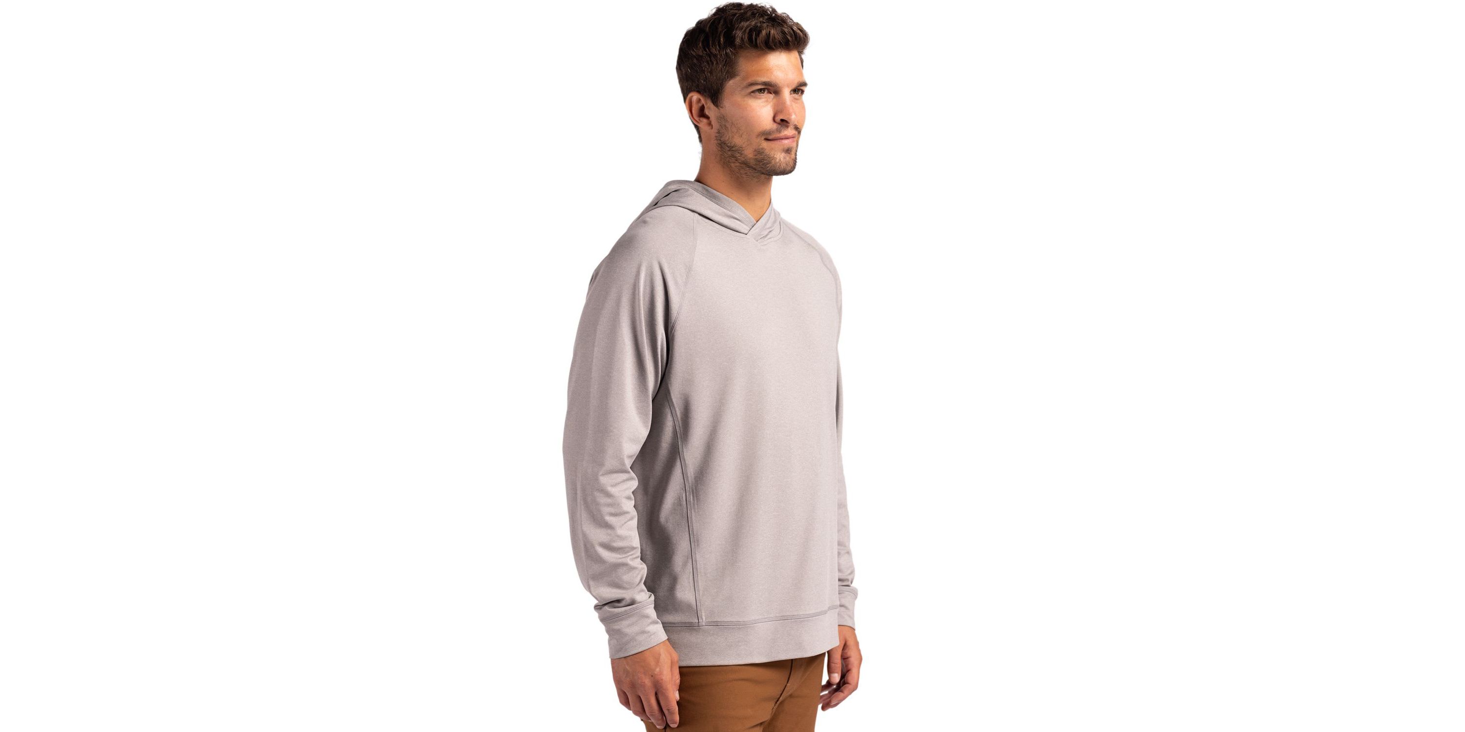 Big & Tall Cutter & Buck Adapt Knit Recycled Mens Heathered Hooded Pullover